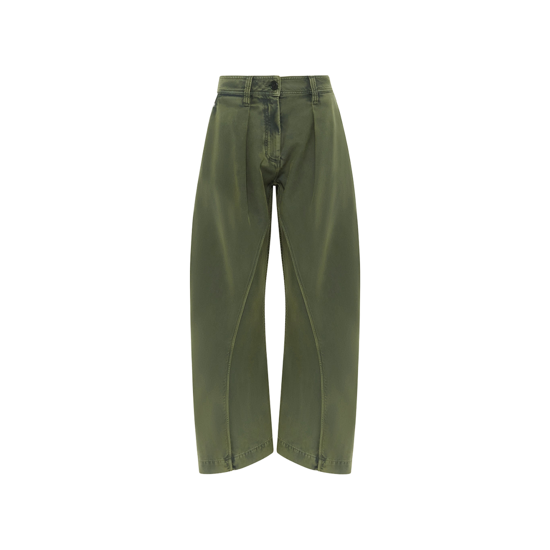 TR0417PG1600595 (W) JW Anderson Twisted Seam Trousers Olive