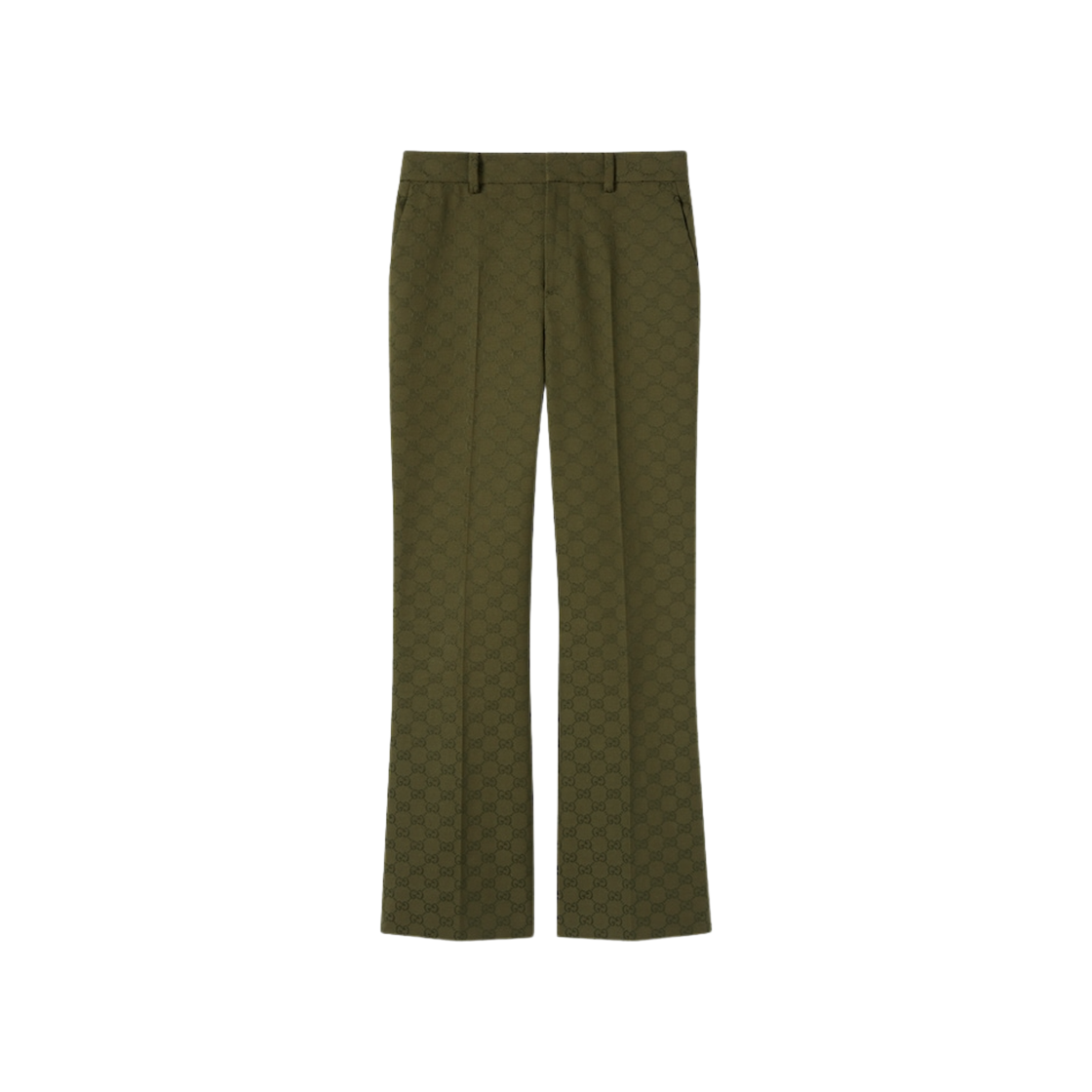 837435-Z7ADE-3602 (W) Gucci GG Canvas Pants Forest Green
