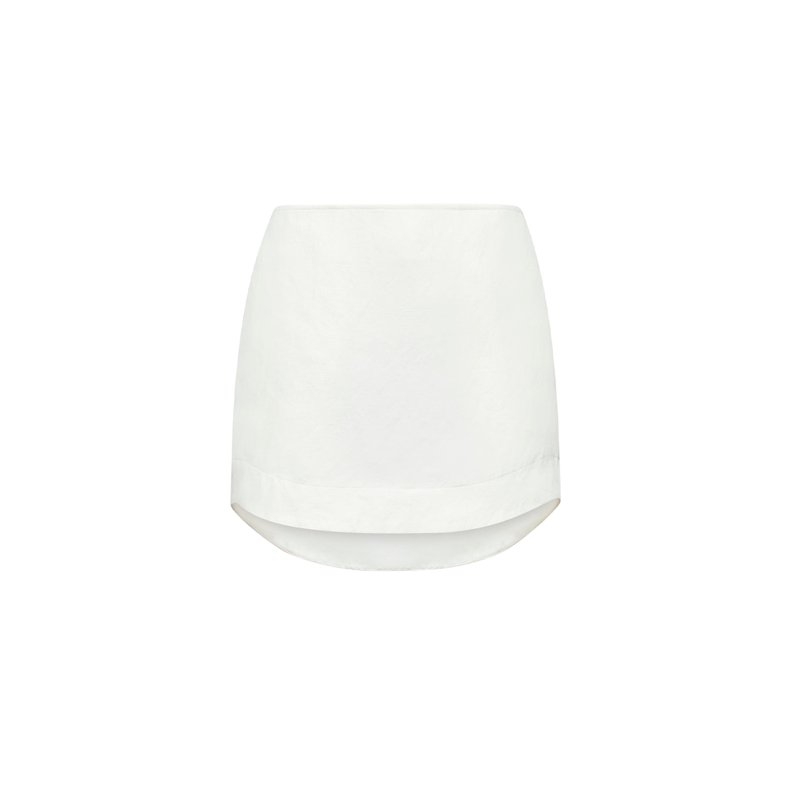 (W) JW 앤더슨 커브드 헴 미니 스커트 오프 화이트((W) JW Anderson Curved Hem Mini Skirt Off White)