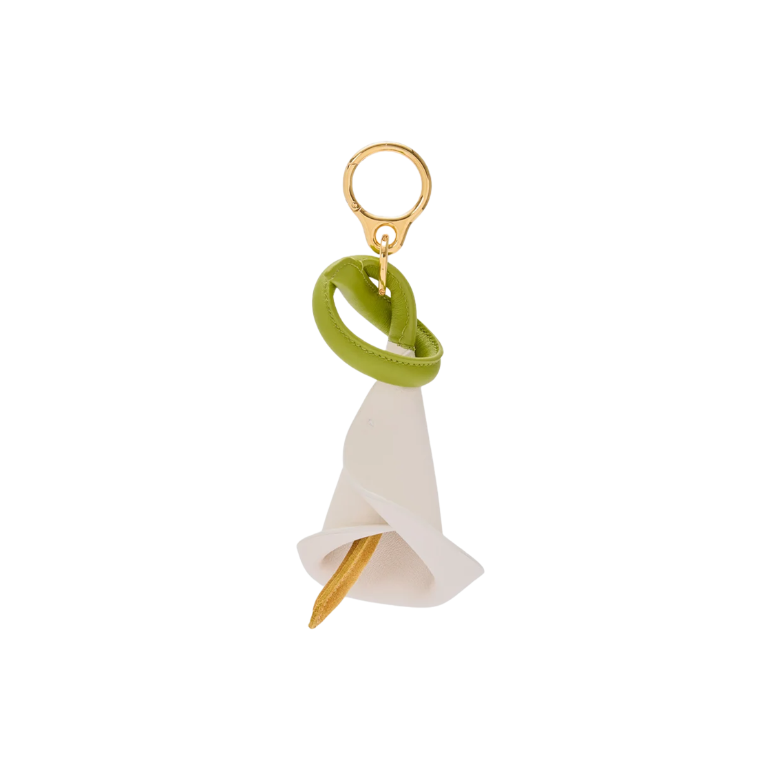 C621232XNQ-4102 Loewe Calla Charm in Calfskin Green White