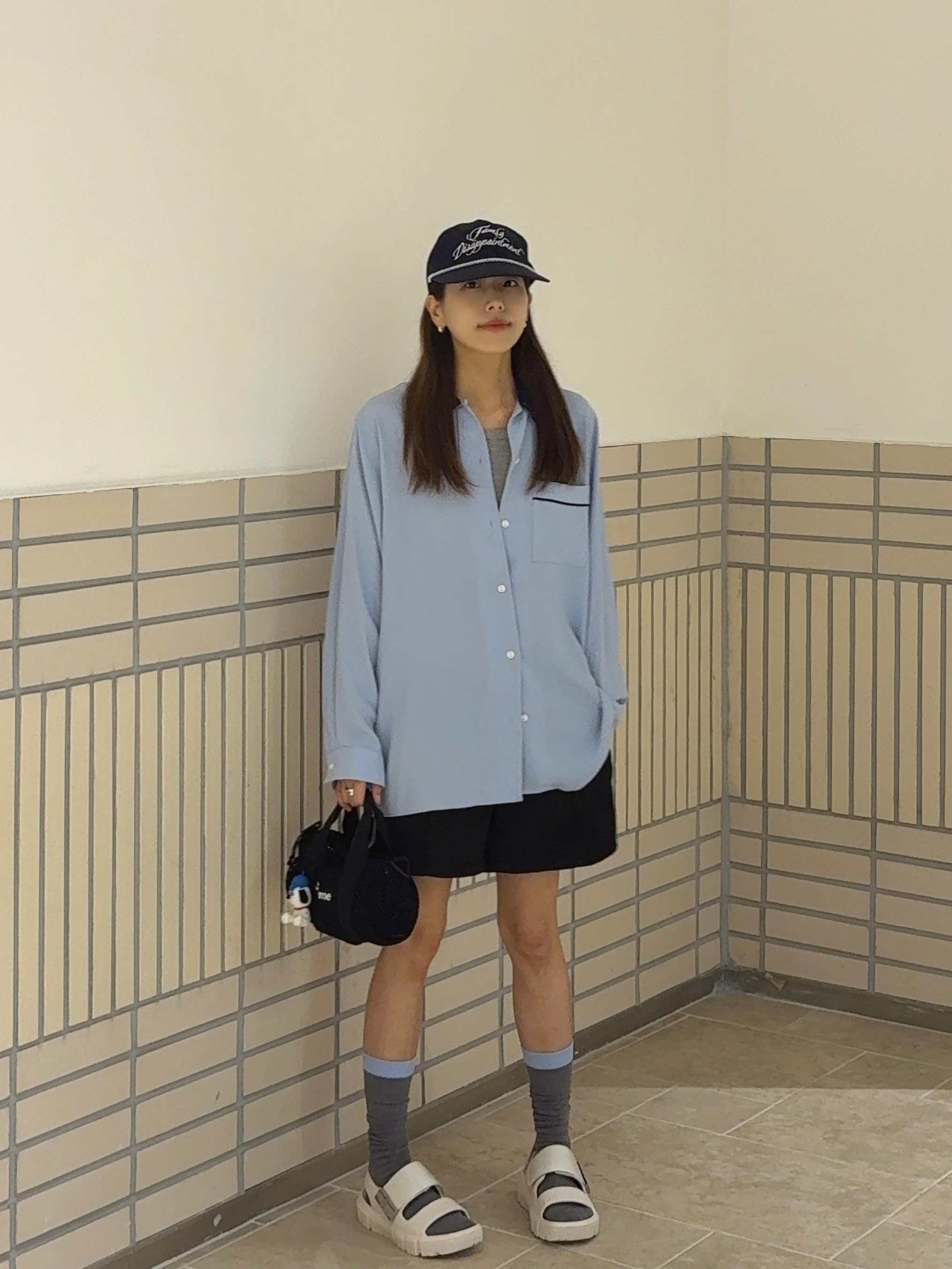 Supreme Mesh Mini Duffle Bag Black - 25SS 착용 스타일 - 1