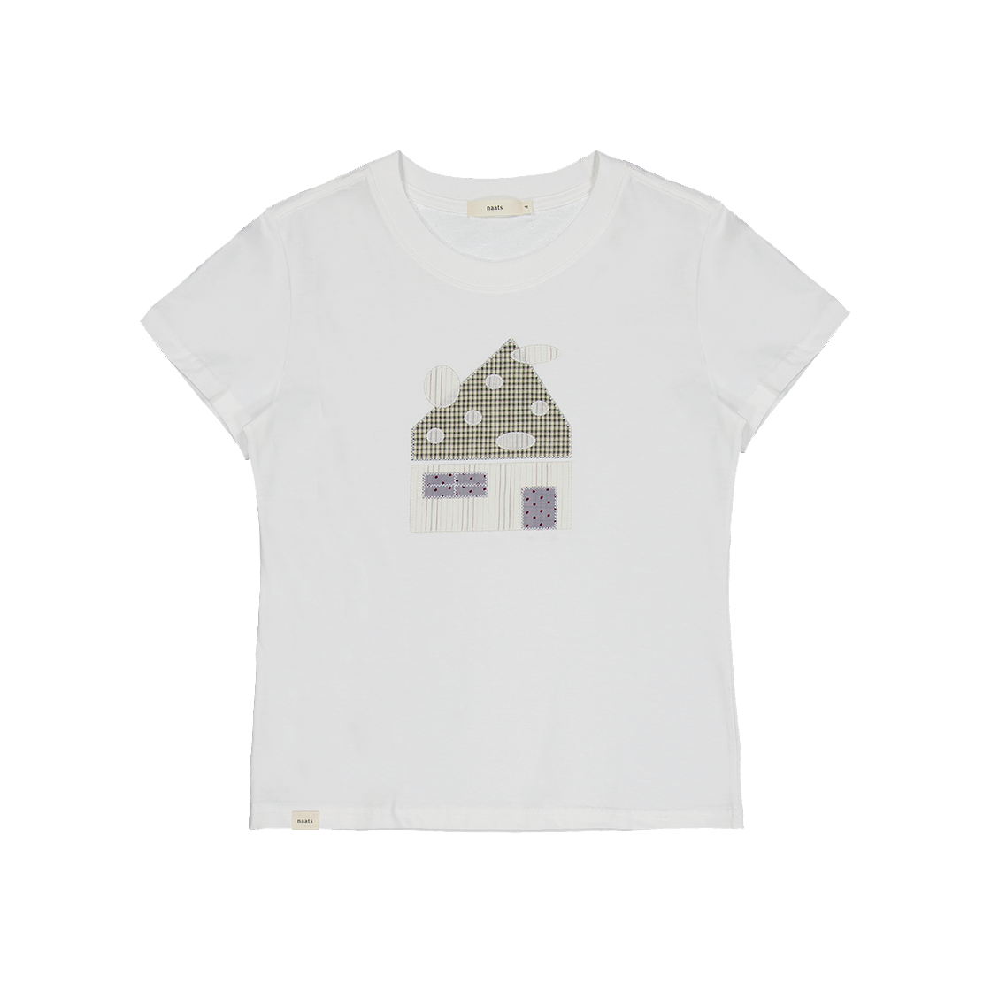 나츠 도트 홈 패치 티셔츠 화이트(Naats Dot Home Patch T-Shirt White)