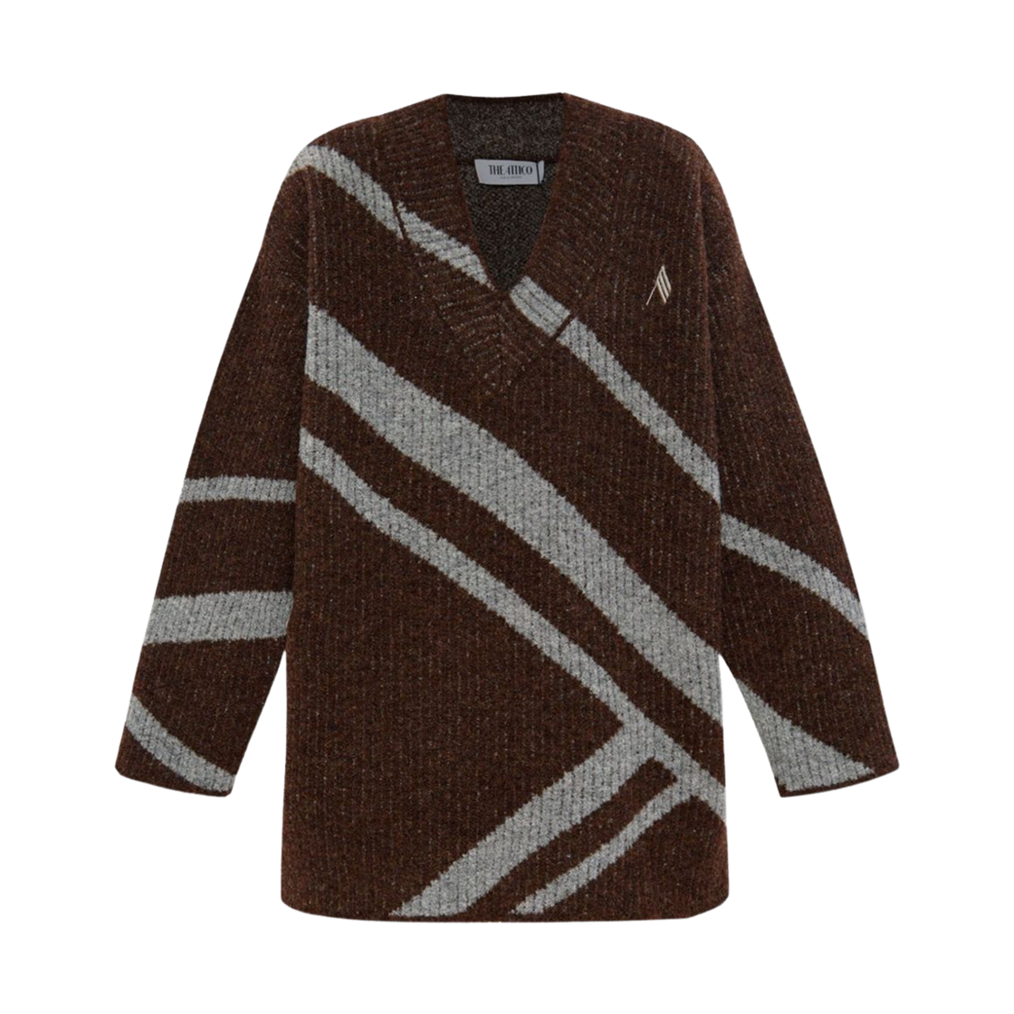 (W) 디 아티코 울 오버사이즈 스웨터 브라운((W) The Attico Wool Oversized Sweater Brown) - 1