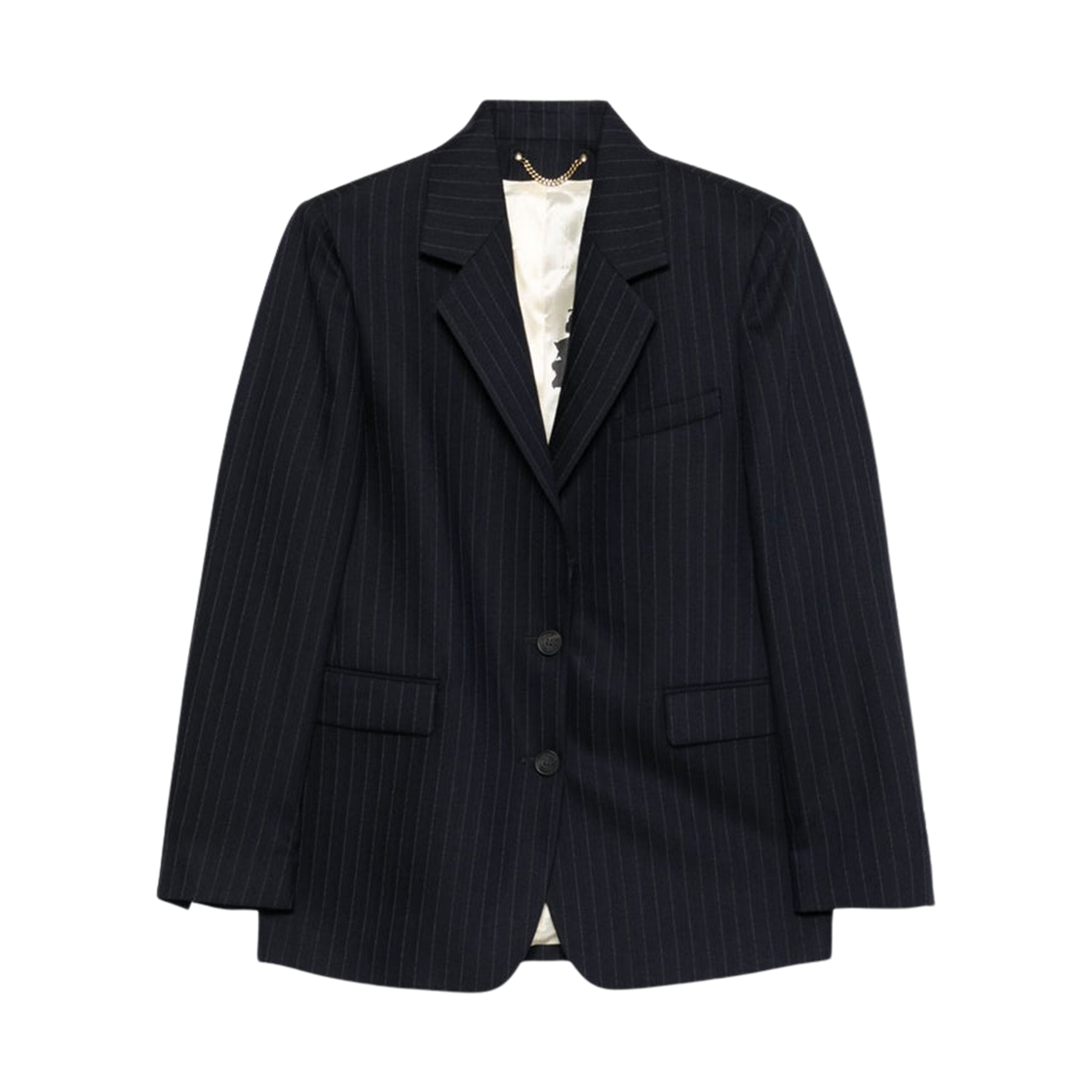 GWP02461-P002098-50629 (W) Golden Goose Pinstripe Single Breasted Blazer Navy
