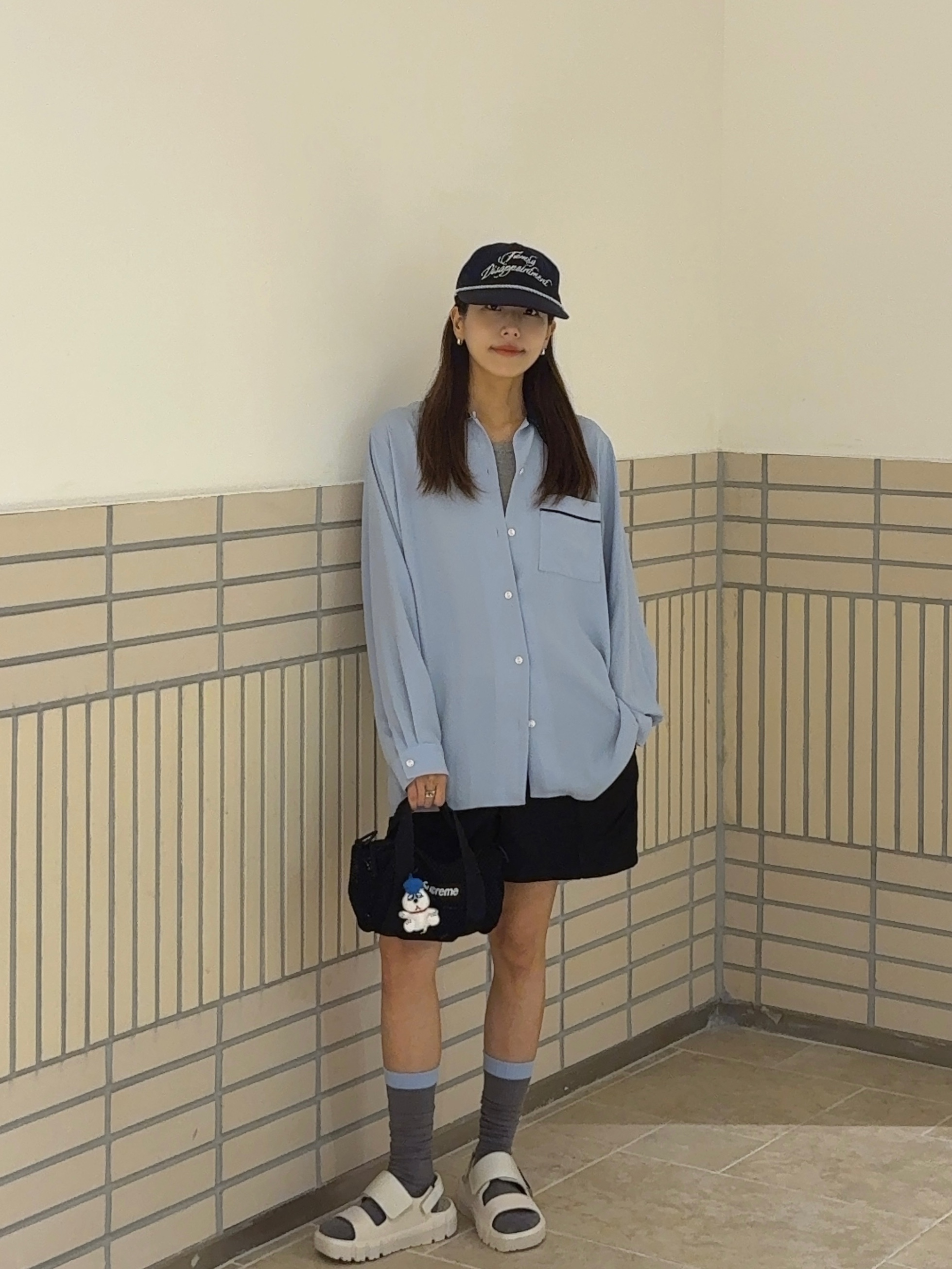 Supreme Mesh Mini Duffle Bag Black - 25SS 착용 스타일 - 2