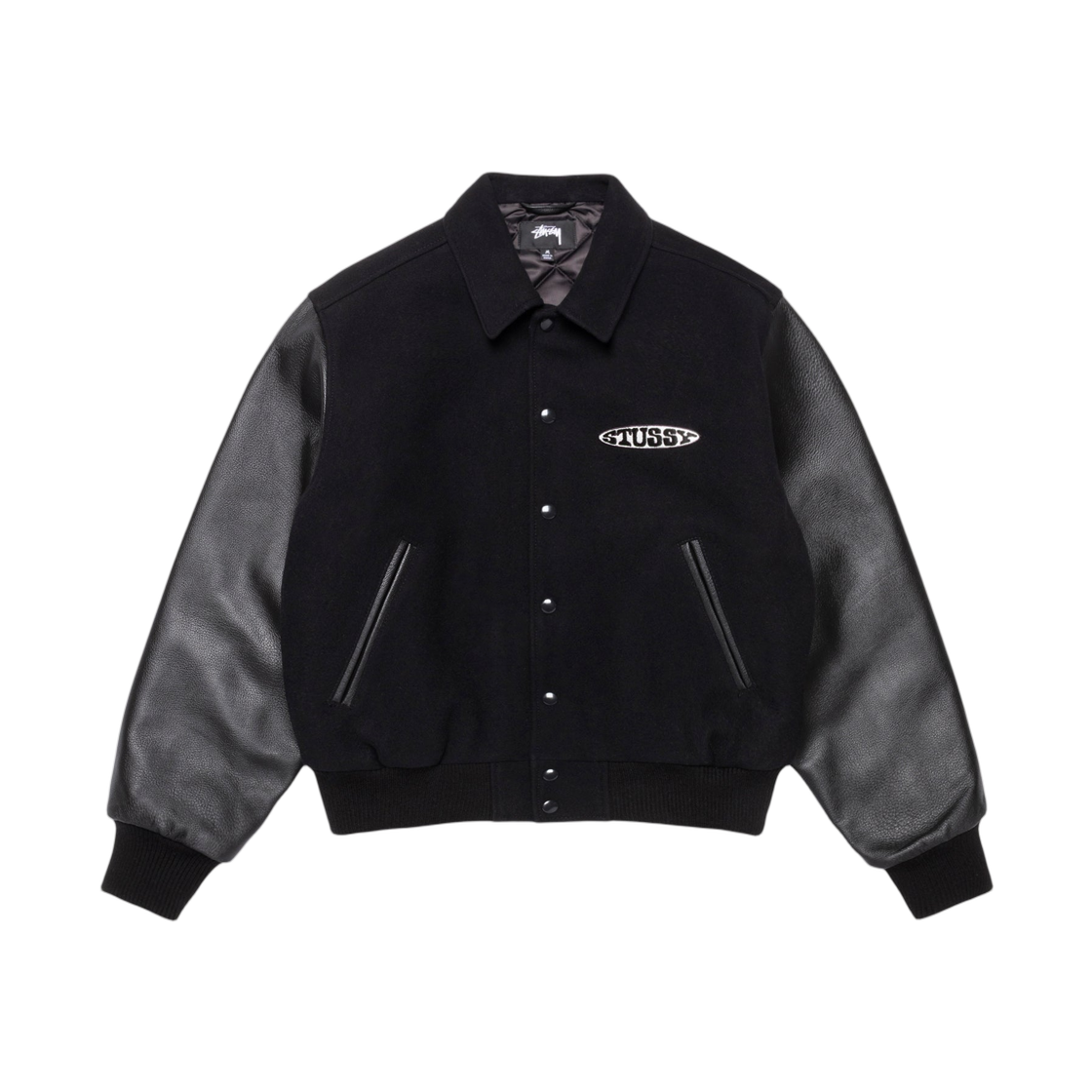 스투시 글로브 바시티 자켓 블랙(Stussy Globe Varsity Jacket Black)