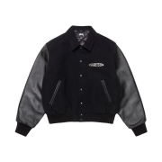 Stussy Globe Varsity Jacket Black
