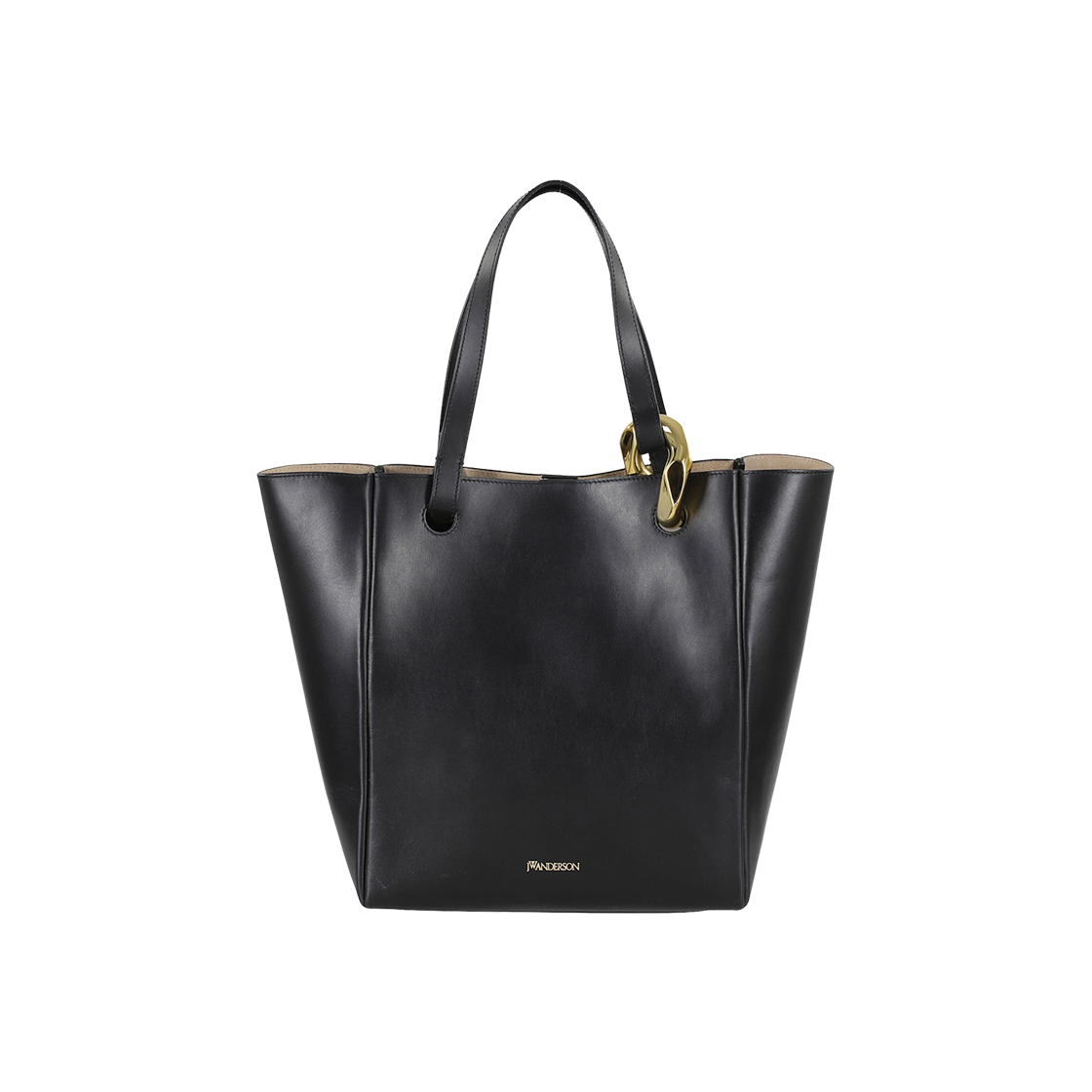 HB0547LA0351999 JW Anderson Leather JWA Corner Tote Bag Black