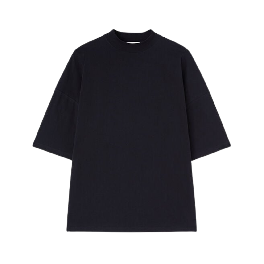 J21GC0005-J45084-406 Jil Sander Cotton Mock-Neck T-Shirt Indigo