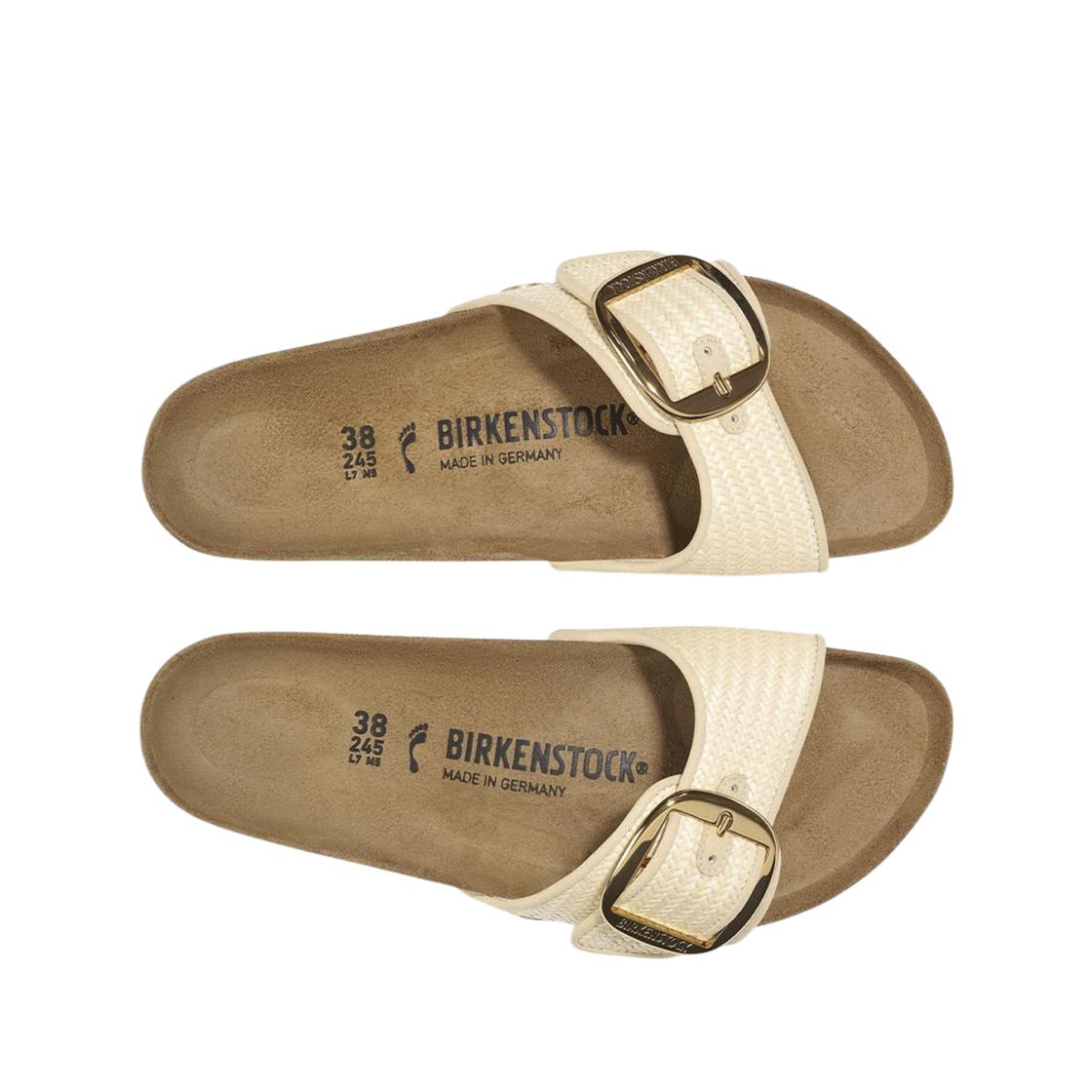 (W) 버켄스탁 마드리드 빅 버클 라피아 텍스타일 라피아 내츄럴 - 내로우((W) Birkenstock Madrid Big Buckle Raffia Textile Raffia Natural - Narrow) - 2