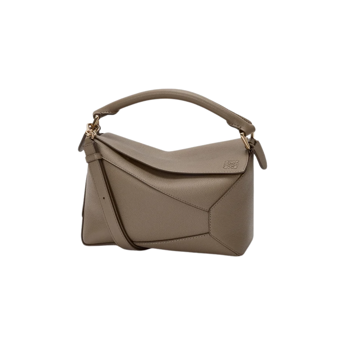 A510P60XAW-3170 Loewe Small Puzzle Edge Bag in Soft Grain Calfskin Taupe