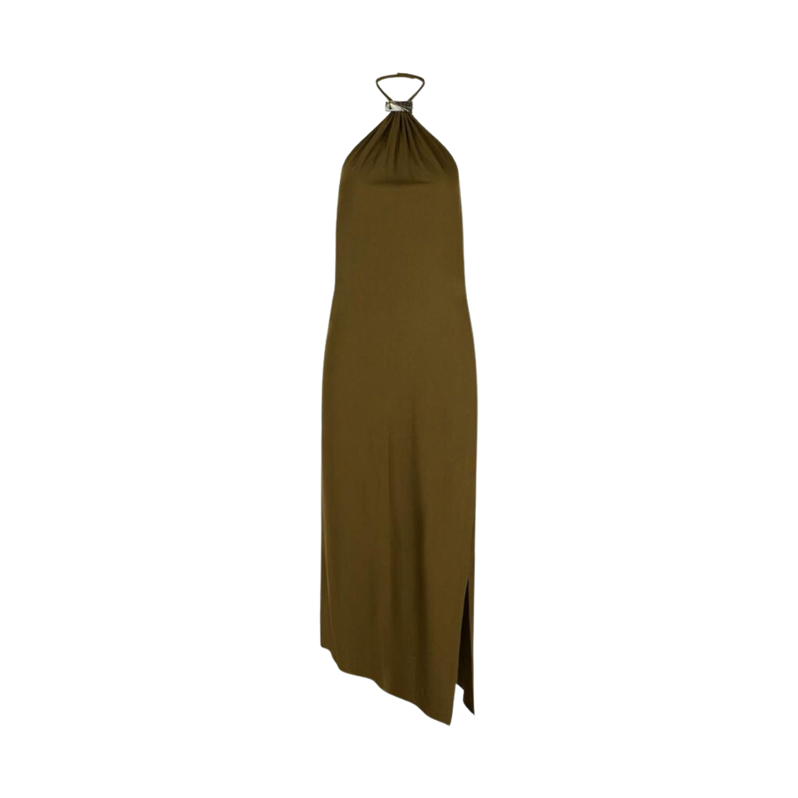 (W) 디 아티코 미디 드레스 밀리터리 그린((W) The Attico Midi Dress Military Green)