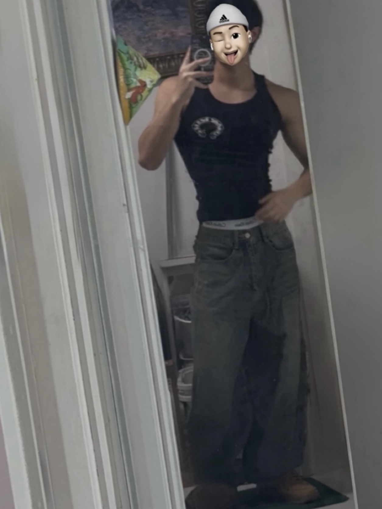 Chrome Hearts Horseshoe Tank Top Black, Nike x Supreme Air Force 1 Low Flax 착용 스타일