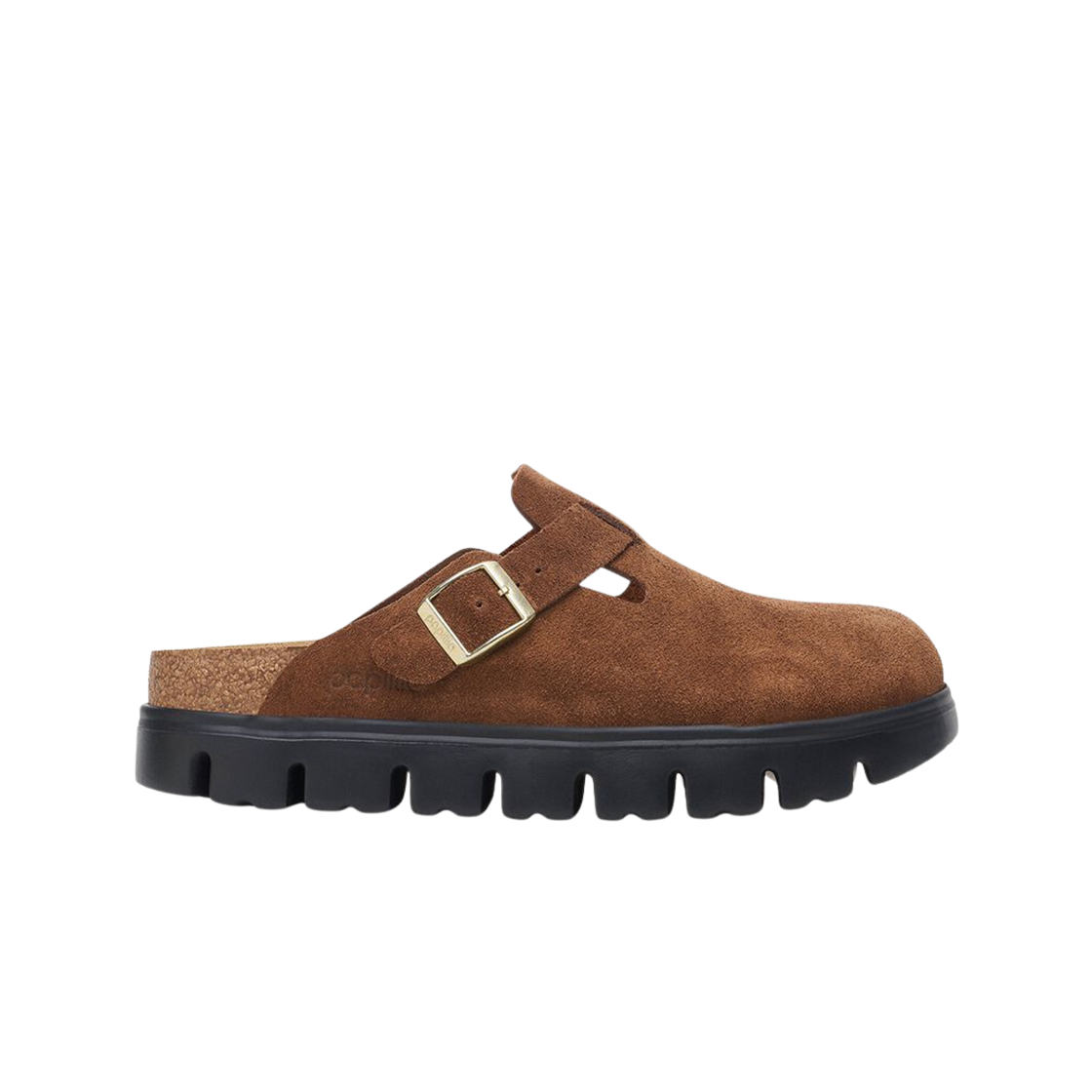 (W) 버켄스탁 보스턴 피필리오 청키 스웨이드 레더 다크 티 블랙 - 내로우((W) Birkenstock Boston PAP Chunky Suede Leather Dark Tea Black - Narrow) - 1