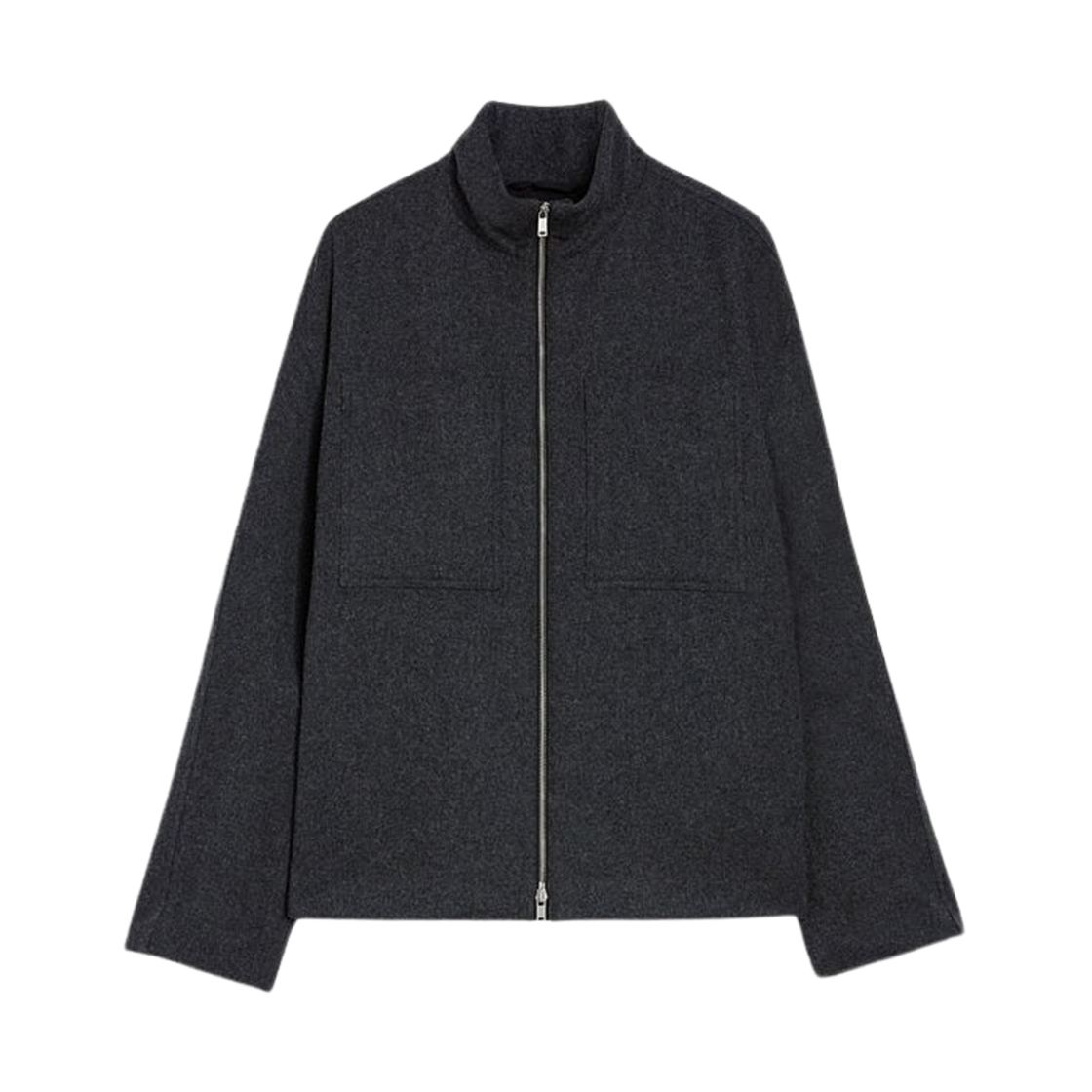 J47BN0189-J40182-029 Jil Sander Felt Wool Padded Blouson Lava Stone