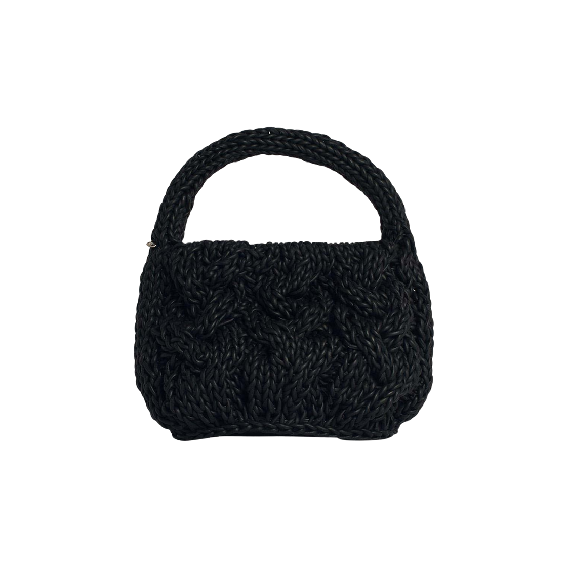 HB0712LA0365999 JW Anderson Small Cable Knit Bag Black