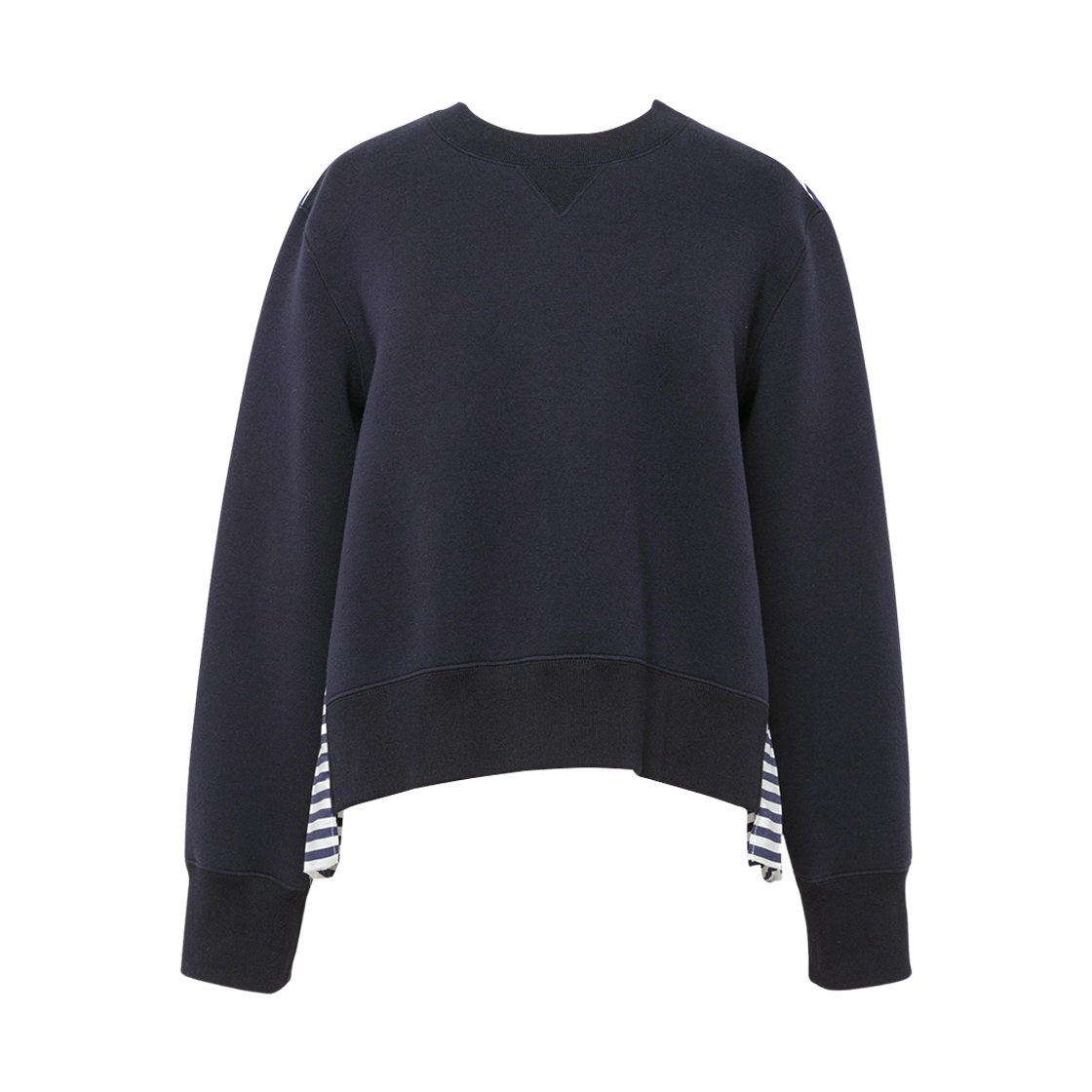 SCW-232-240 (W) Sacai Sponge Sweat Cotton Poplin Pullover Navy Navy Stripe