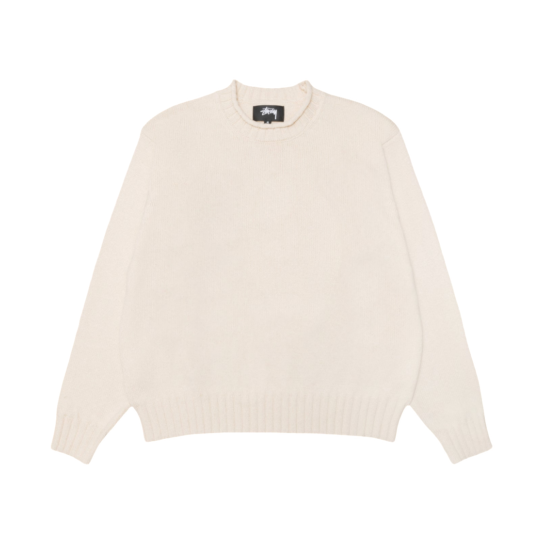 117276 Stussy Surfman Mock Sweater Natural