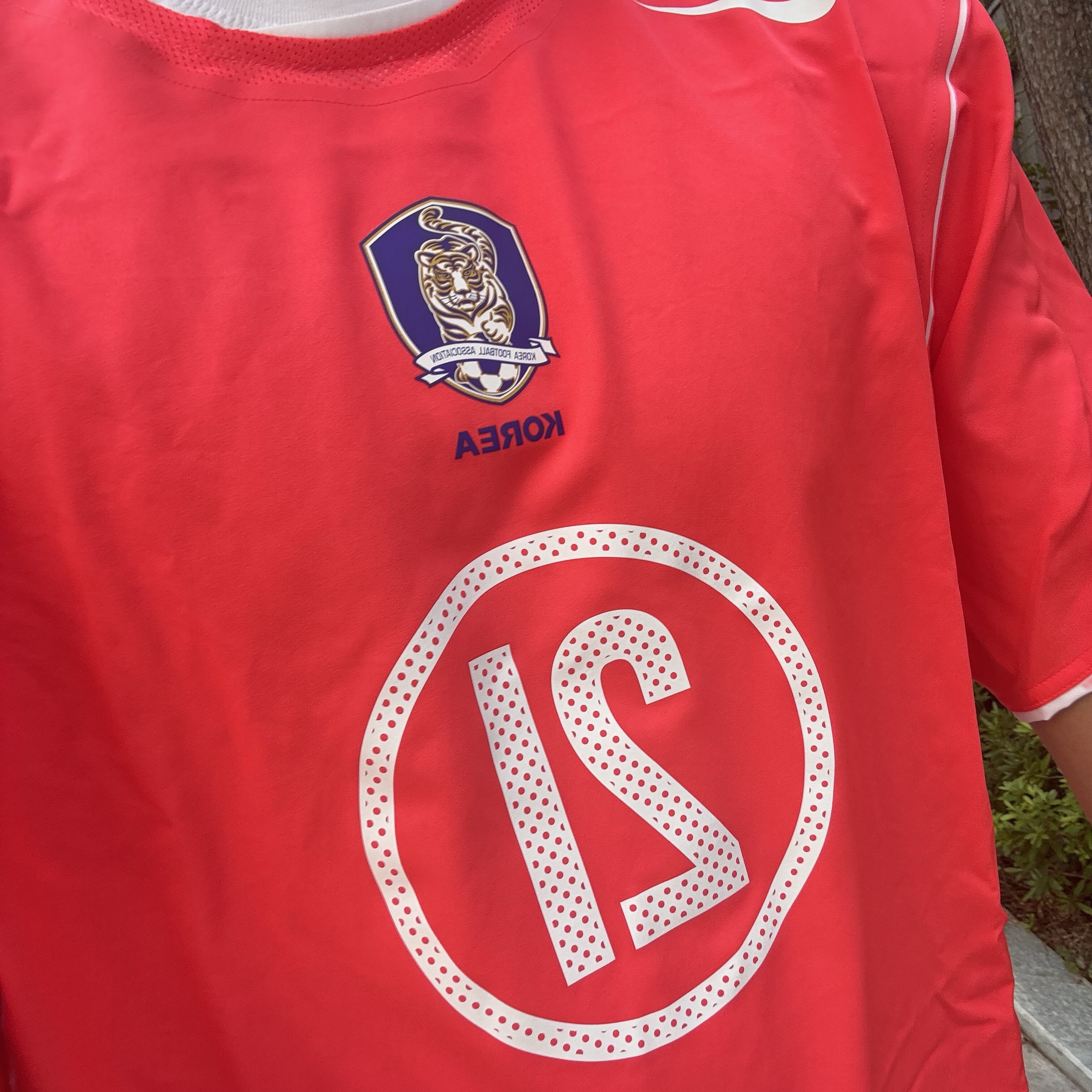 Nike Park Ji-Sung South Korea 2004 Total 90 Reissue Soccer Replica Jersey (Marking Ver.) 착용 스타일