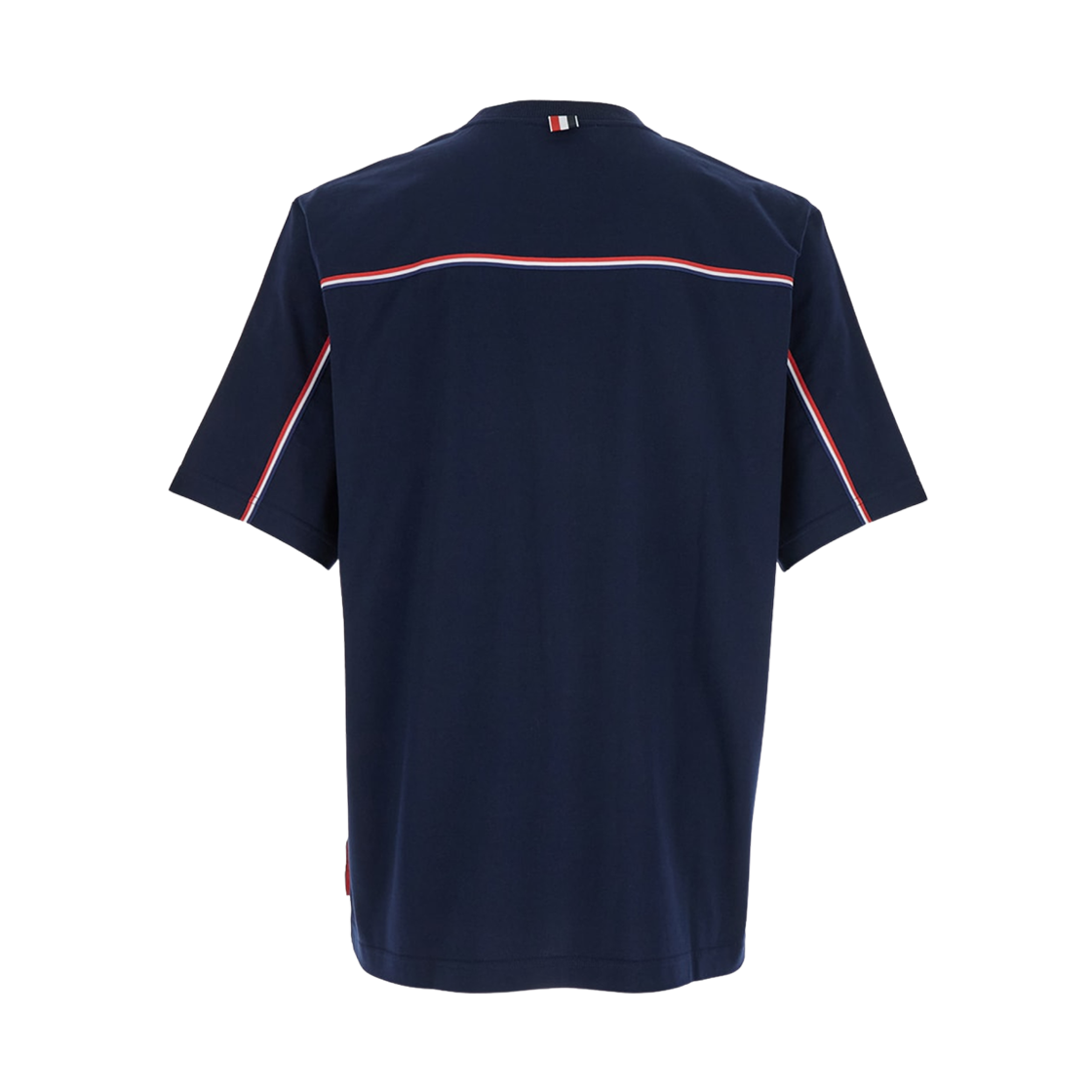 톰브라운 코튼 티셔츠 네이비(Thom Browne Cotton T-Shirt Navy) - 2