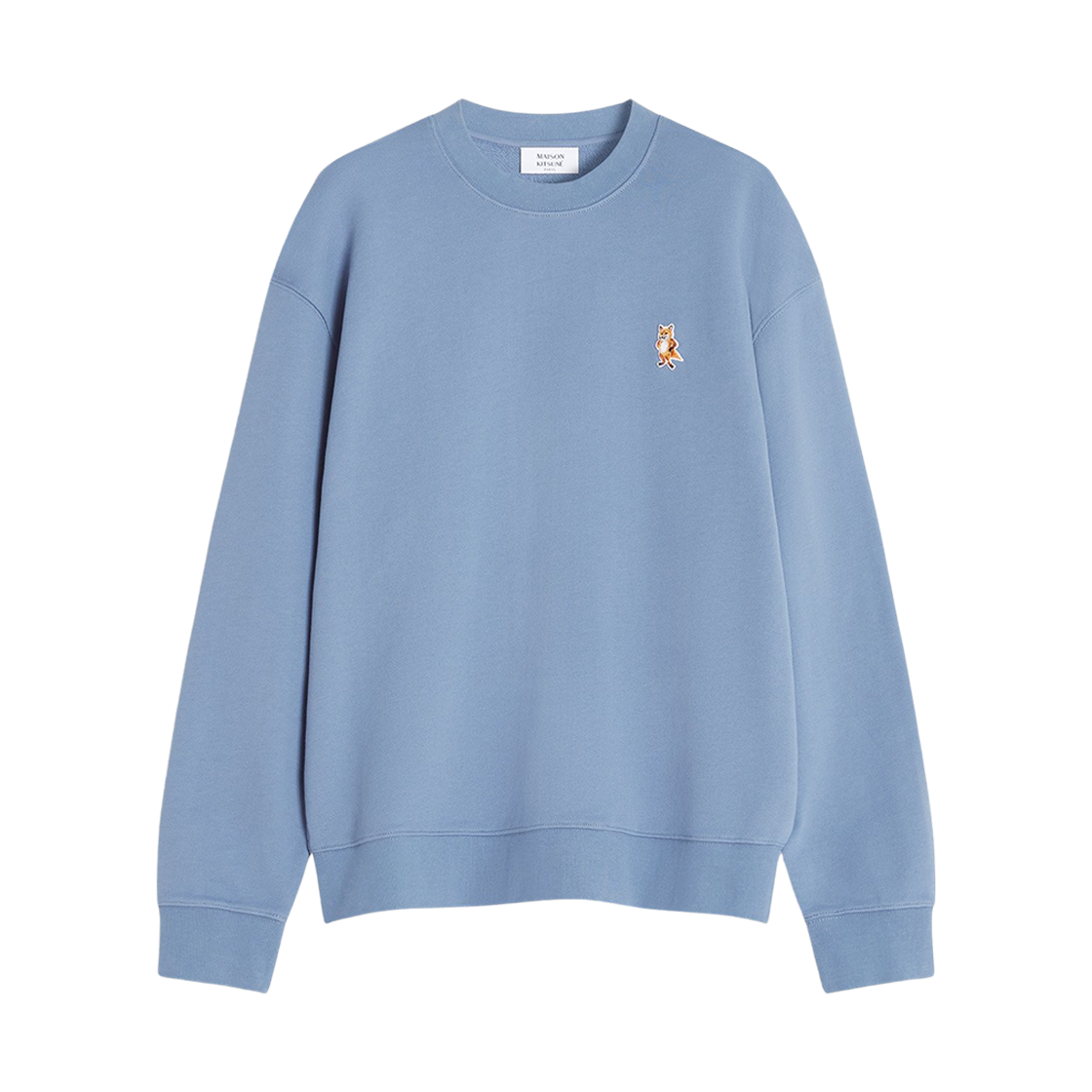 PM00311KM0341-0331 Maison Kitsune Standing Fox Comfort Sweatshirt Powder Blue