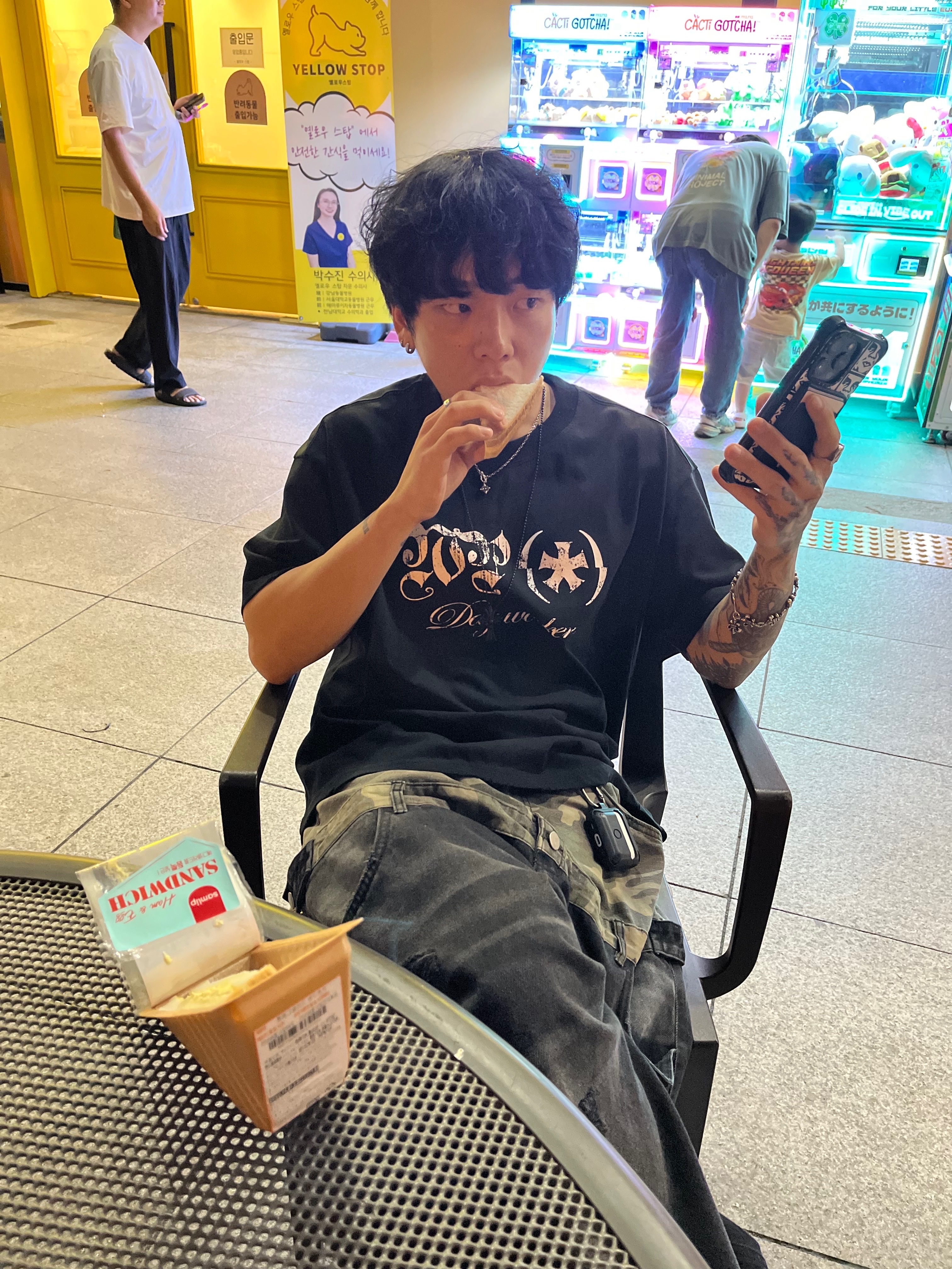 Wapworks Dayworker T-Shirt Black 착용 스타일 - 2