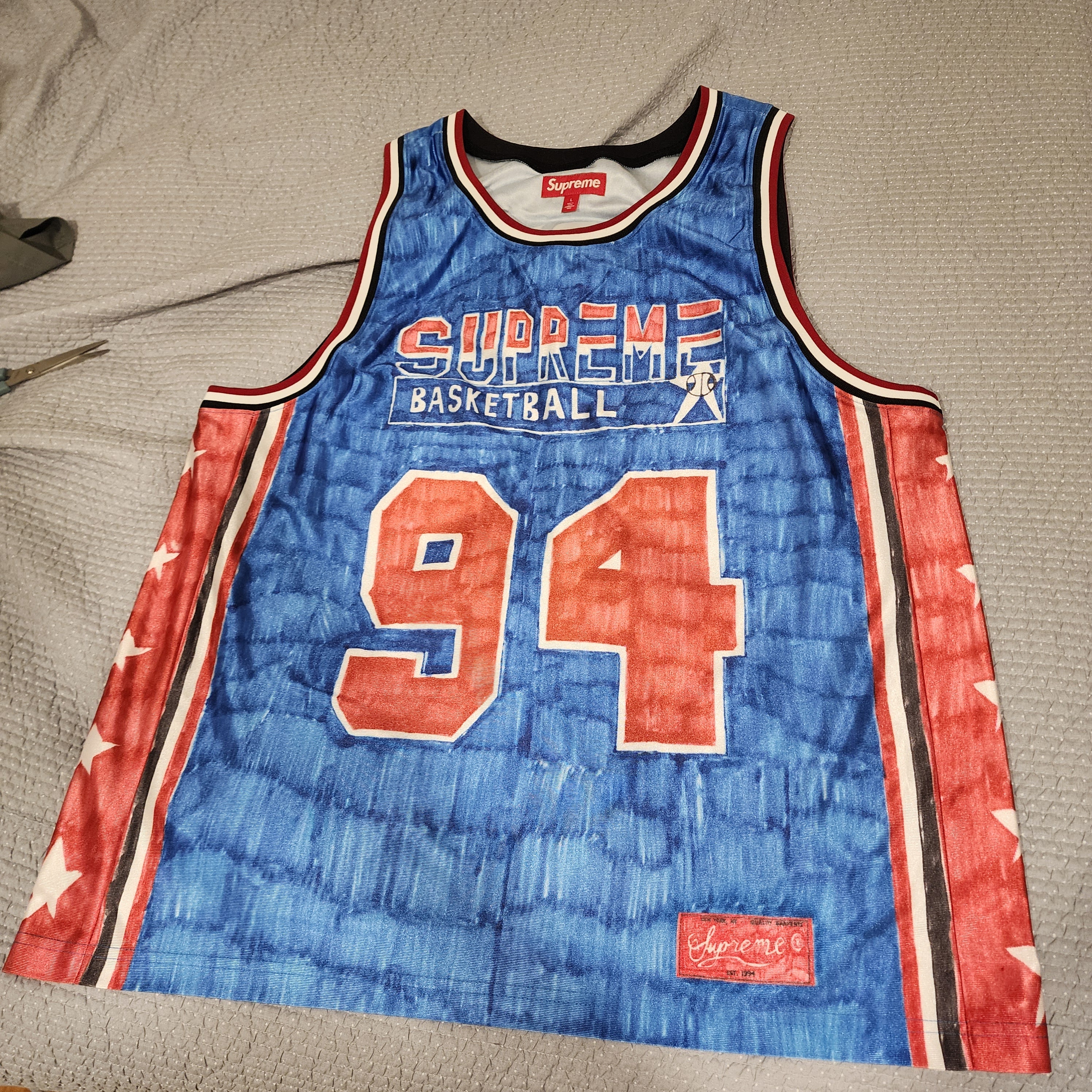 Supreme Marker Basketball Jersey Multicolor - 25SS 착용 스타일 - 1