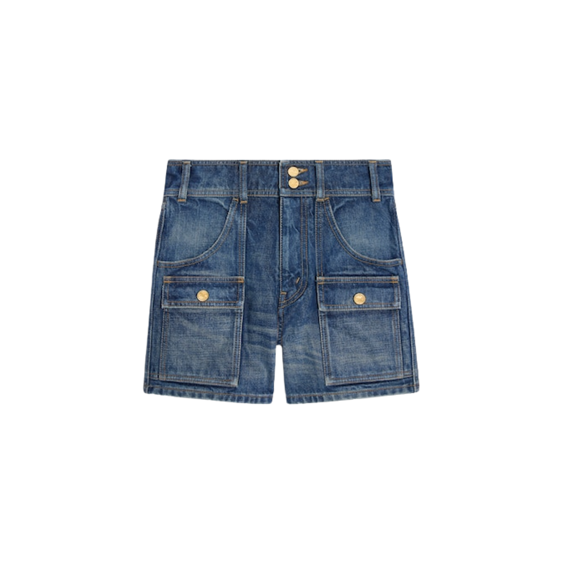 RP06N930F-07DU (W) Celine Kitty Shorts in Dark Union Wash Denim