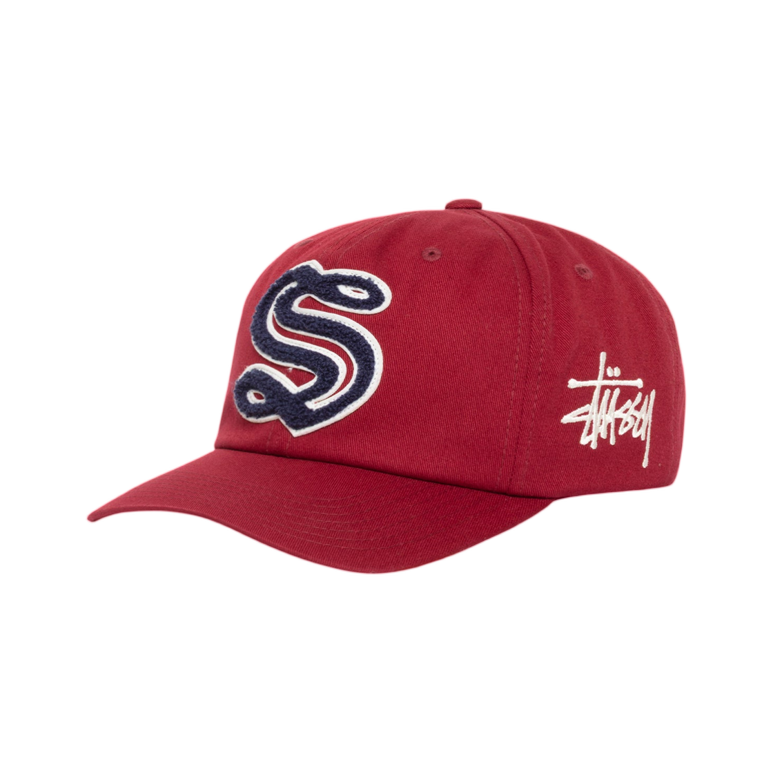 스투시 미드 뎁스 셔닐 S 스냅백 와인(Stussy Mid-Depth Chenille S Snapback Wine) - 2