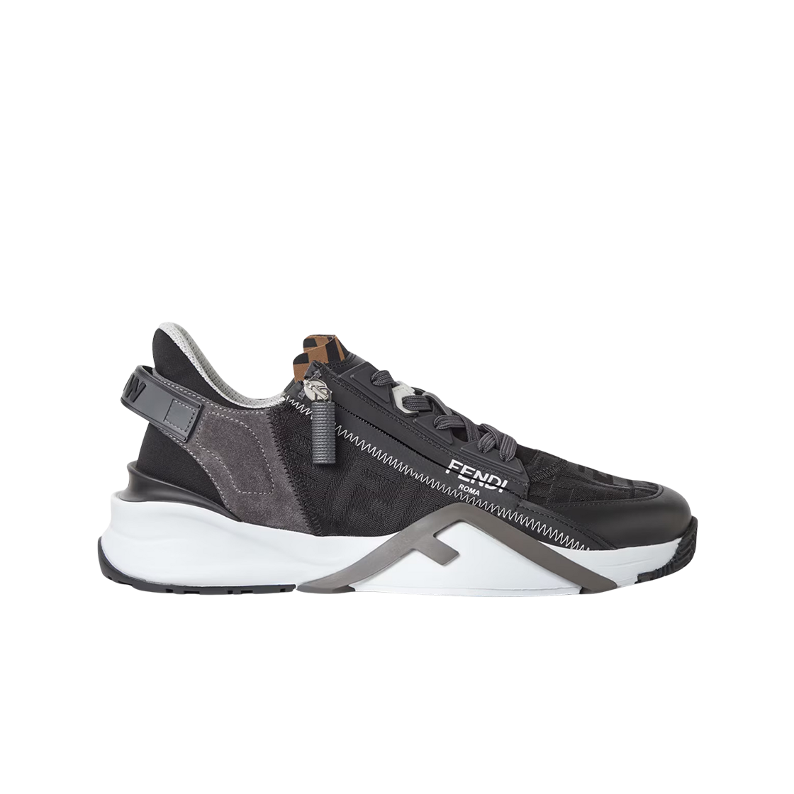 펜디 플로우 FF 자카드 스니커즈 블랙(Fendi Flow FF Jacquard Sneakers Black)
