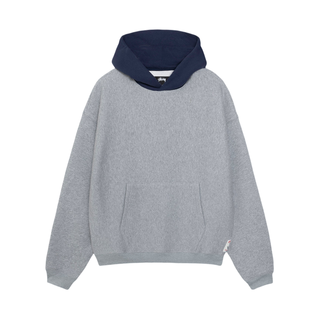 118584 Stussy Two Tone Hoodie Grey Heather