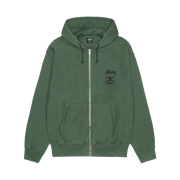Stussy Stock Link Zip Hoodie Pigment Dyed Pine