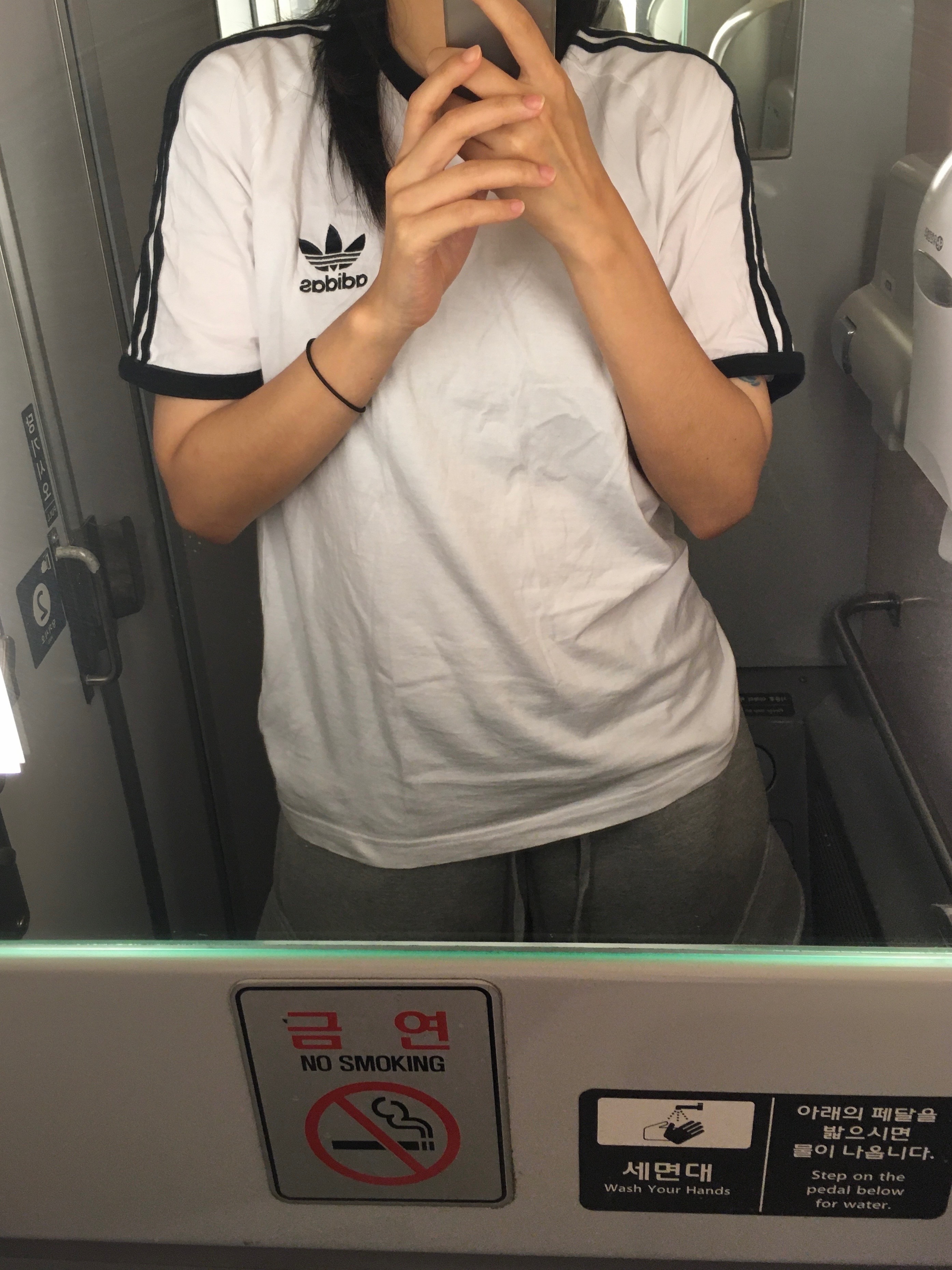 Adidas Adicolor Classics 3-Stripes T-Shirt White - KR Sizing 착용 스타일