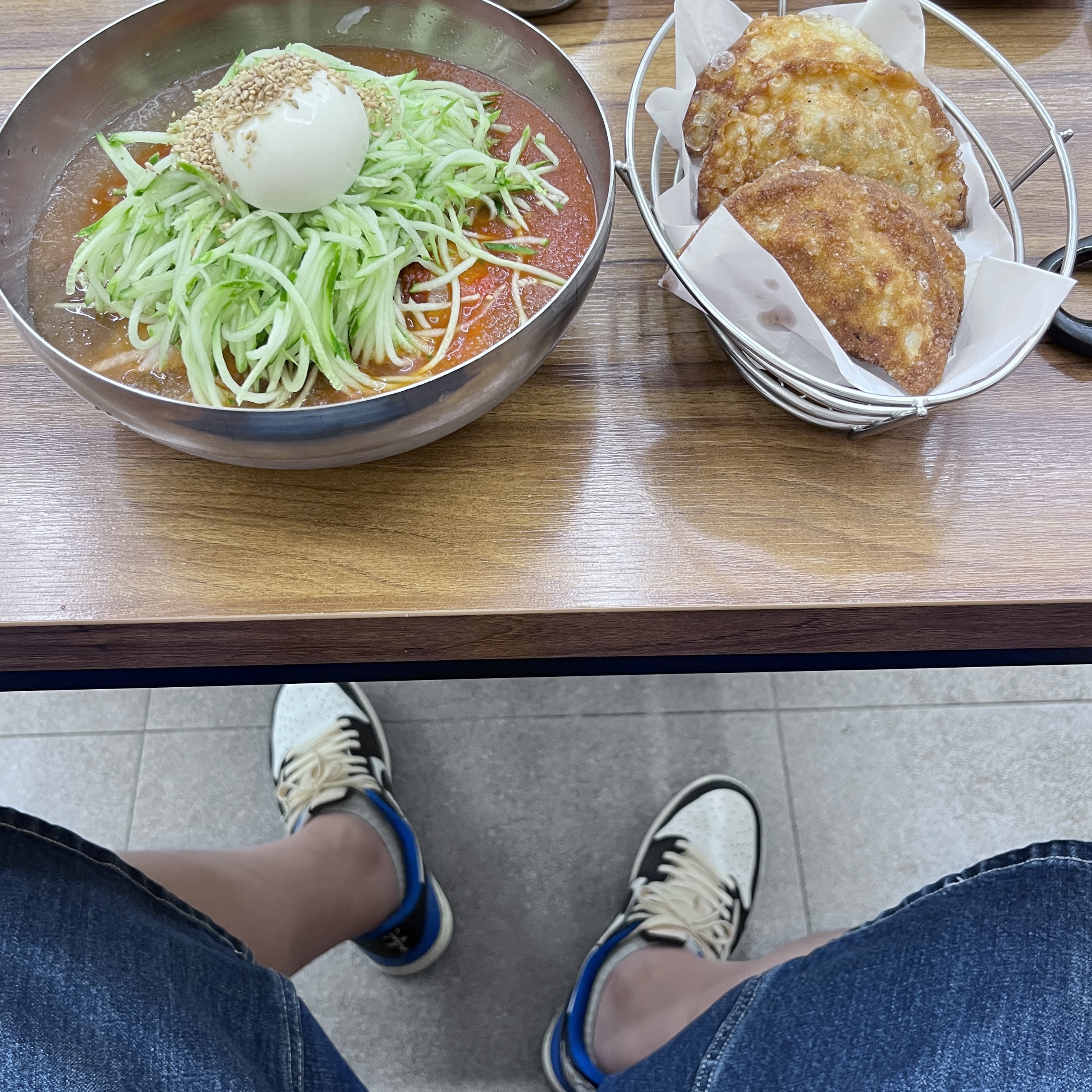 Jordan 1 x Travis Scott x Fragment Retro Low OG SP Military Blue, Supreme x Nike Denim Short Indigo - 24SS 착용 스타일 - 3