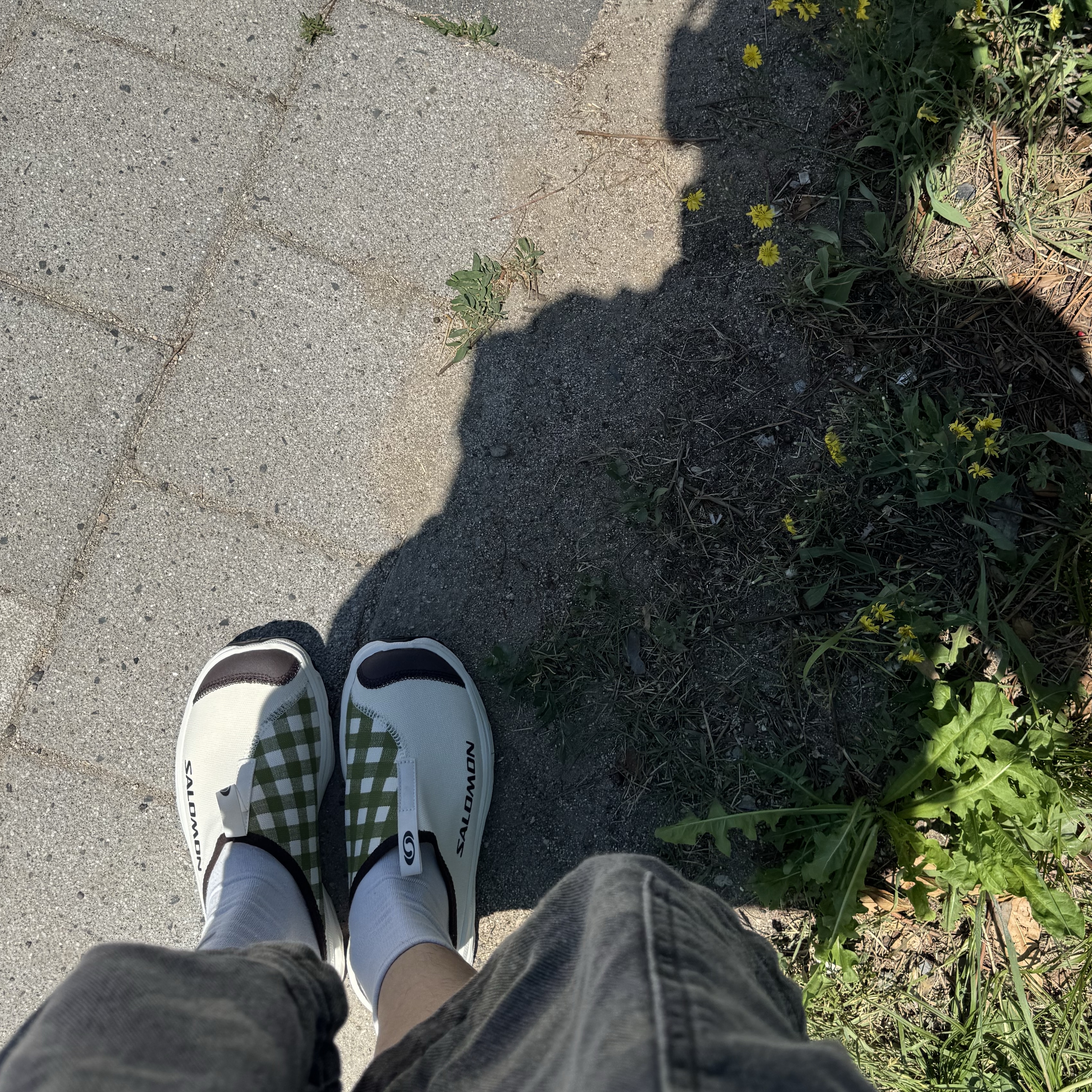 Salomon RX Slide 3.0 Canvas Vanilla Ice Black Coffee 착용 스타일