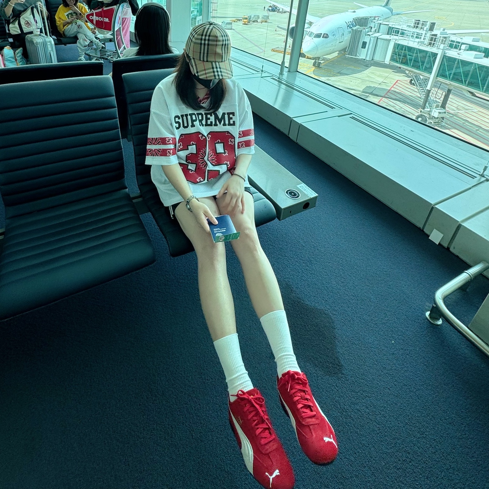 Puma Speedcat OG Red White, (W) Adidas Firebird Shorts Black - KR Sizing 착용 스타일