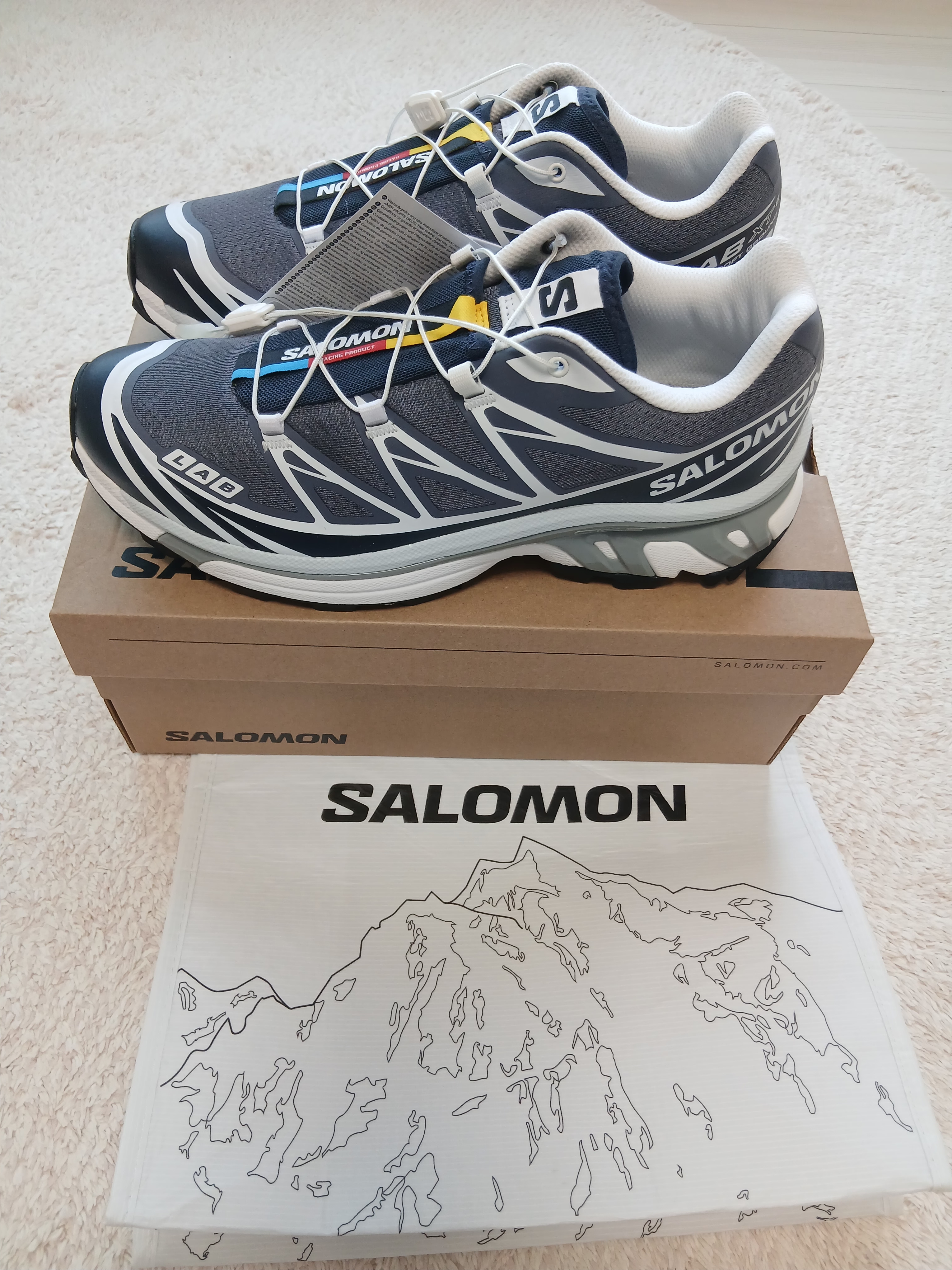 Salomon XT-6 Grisaille Blue Night 착용 스타일 - 6
