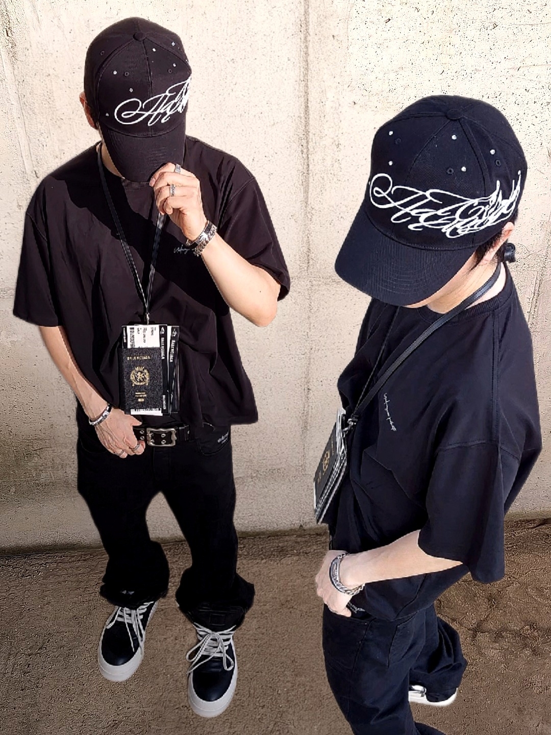 Rick Owens Hollywood Mega Bumper Geobasket in Full Grain Calf Leather Black Milk, Undermycar Mu.103 Anti Fxxking Logo Play Wide Crop T-Shirts Black 착용 스타일 - 2