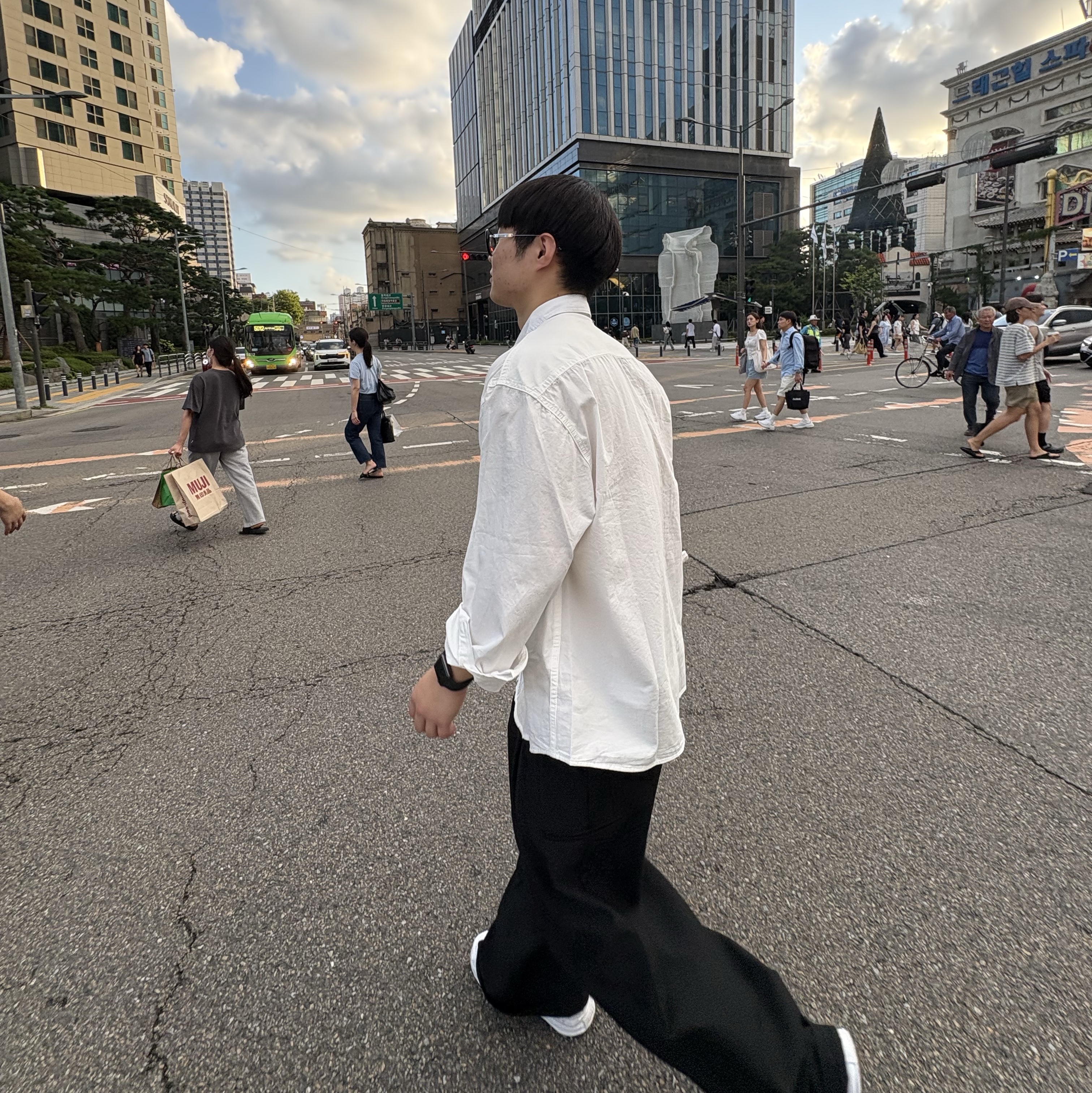 Gentle Monster x Maison Margiela MM215 Black Clear, [프리오더] Polyteru 925 Silver Neck Chain 001 (Chain) 착용 스타일 - 3