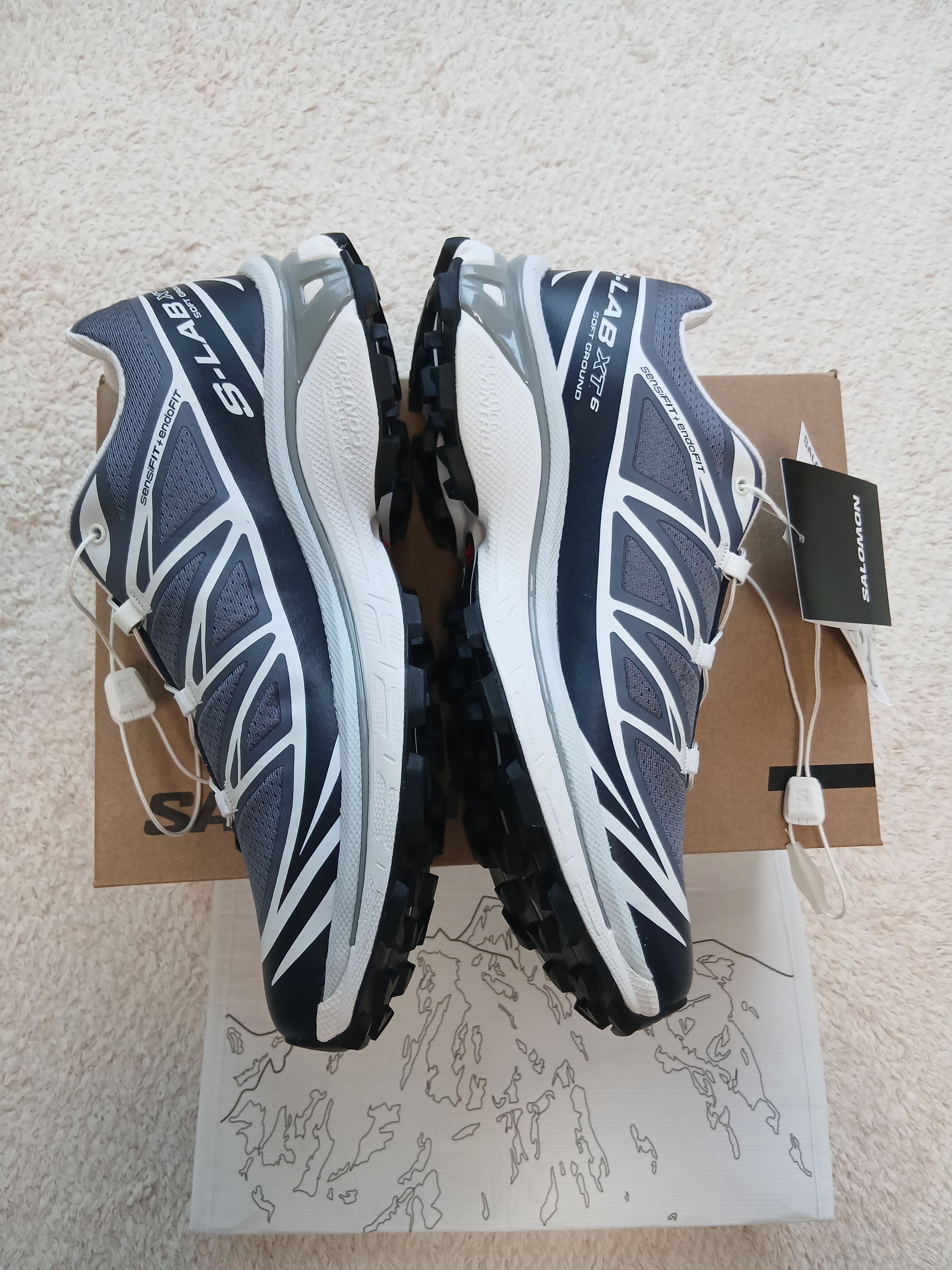 Salomon XT-6 Grisaille Blue Night 착용 스타일 - 9