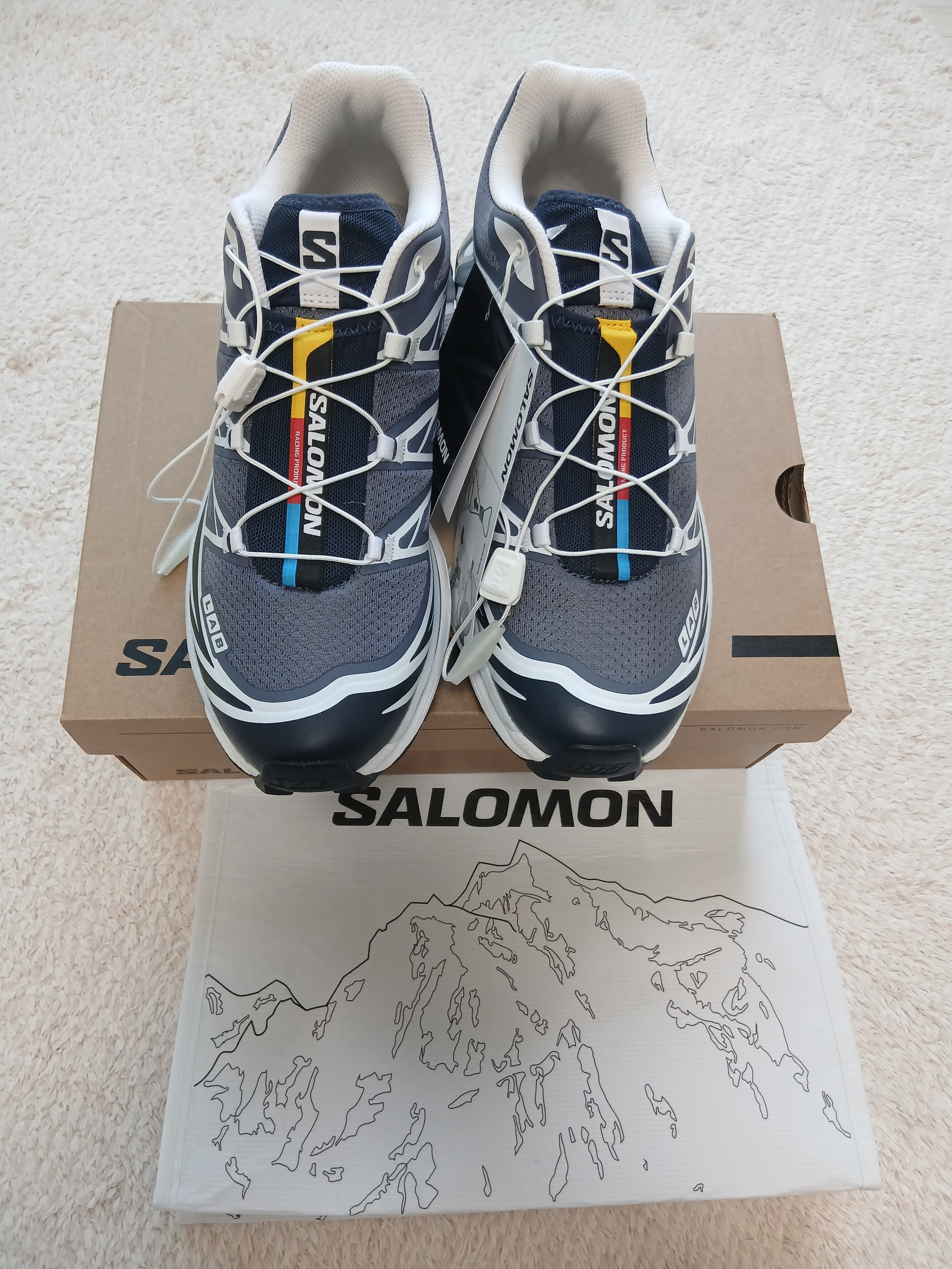 Salomon XT-6 Grisaille Blue Night 착용 스타일 - 4