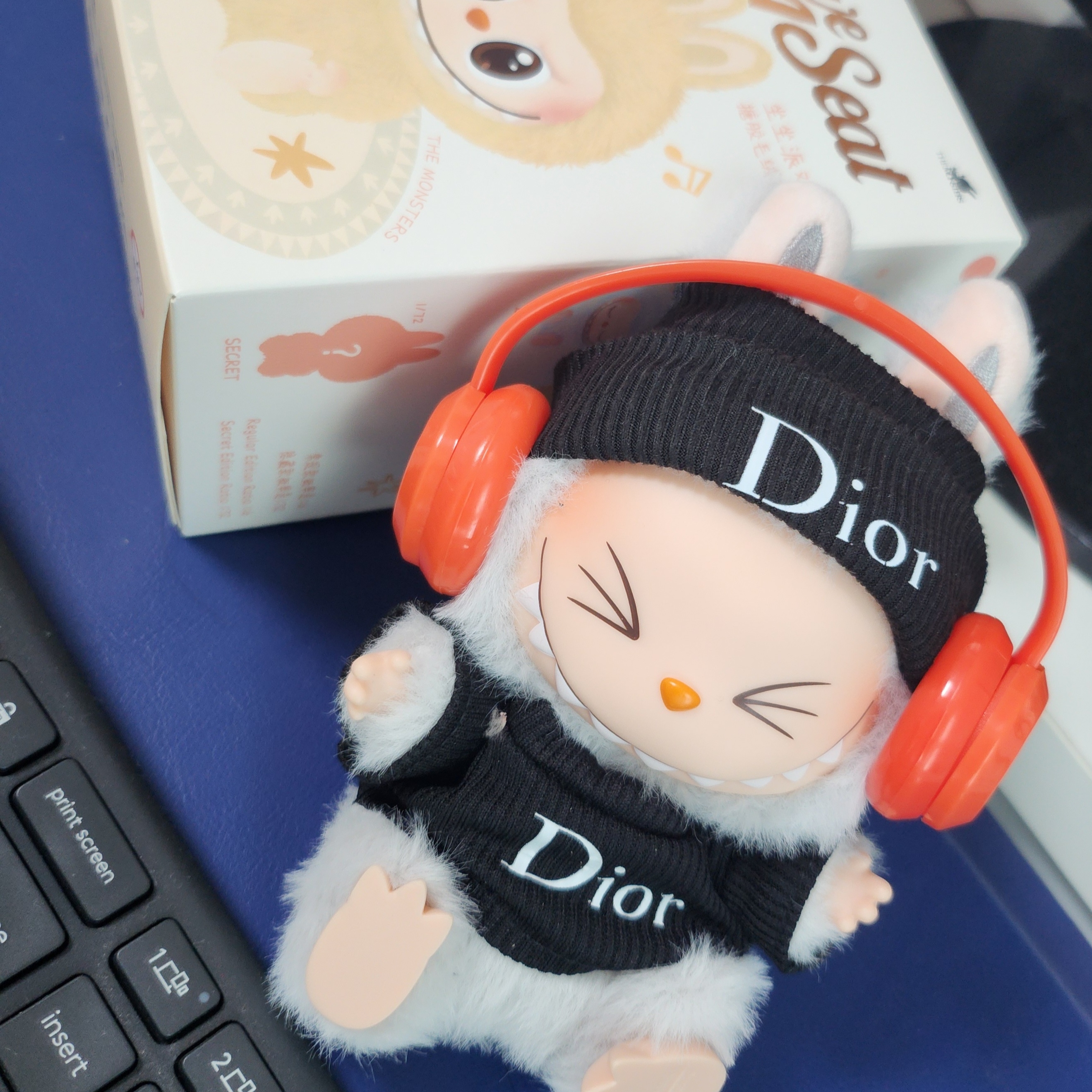 Pop Mart Labubu Let's Play Together Doll Series Hehe Keyring (Opened Case) 착용 스타일