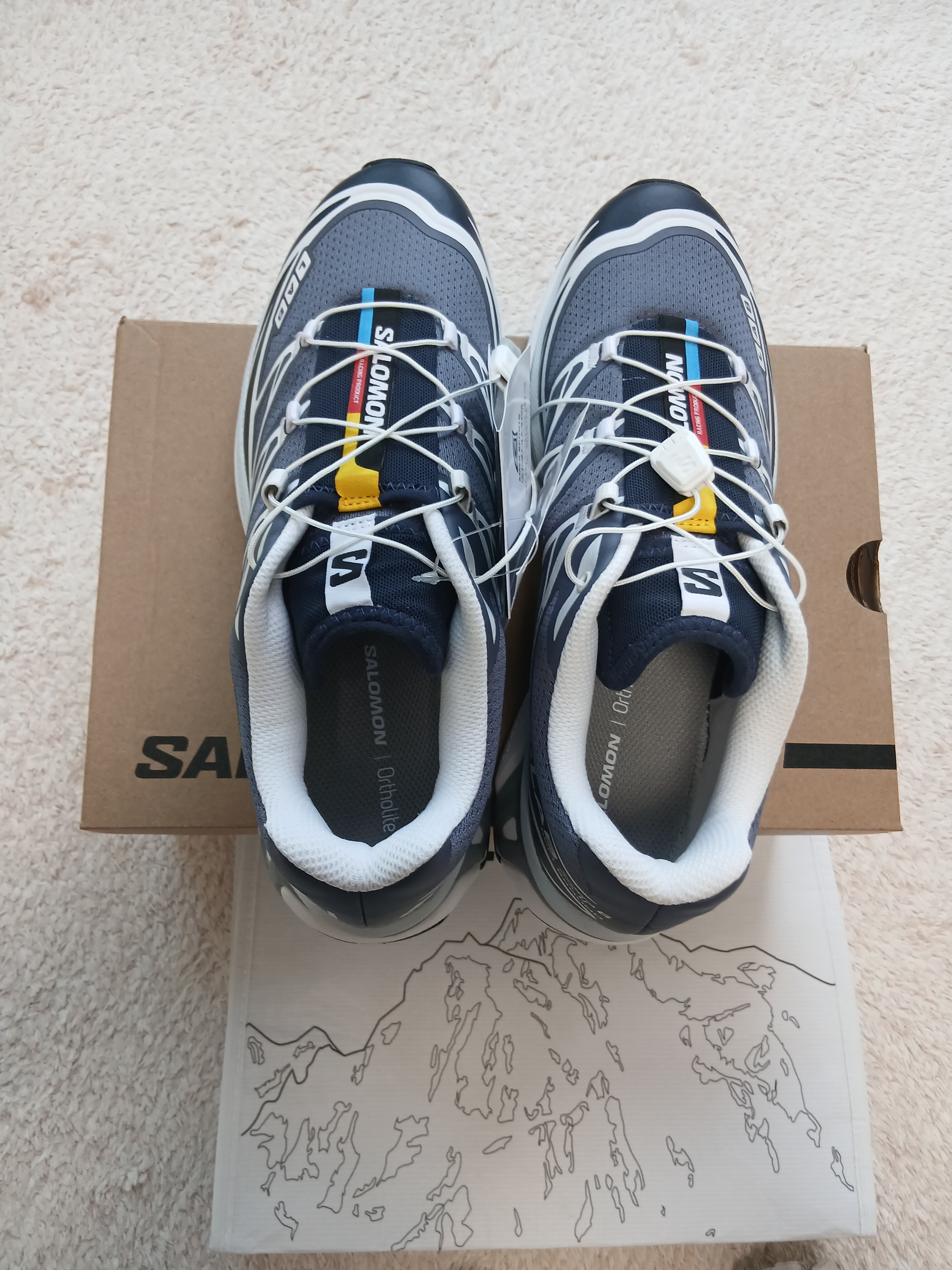 Salomon XT-6 Grisaille Blue Night 착용 스타일 - 5