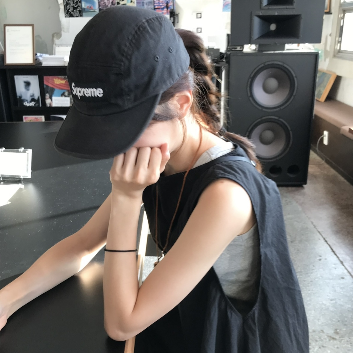 Supreme Washed Chino Twill Camp Cap Black ์ฐฉ์ฉ ์คํ์ผ - 2