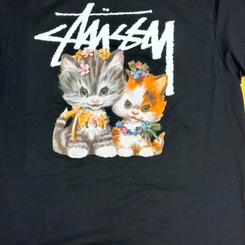 Stussy Kittens T-Shirt Black 착용 스타일