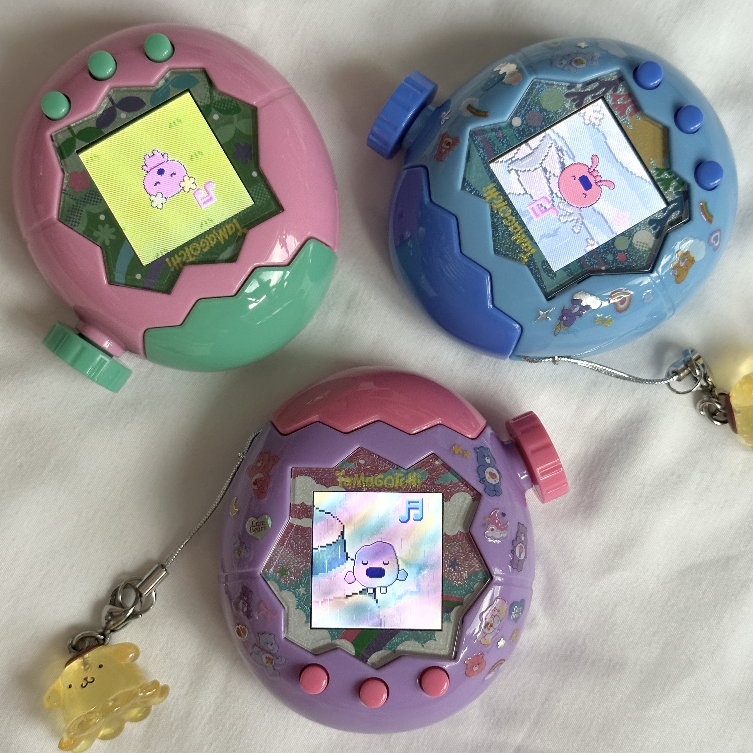 Tamagotchi Paradise Blue Water, Tamagotchi Paradise Purple Sky 착용 스타일