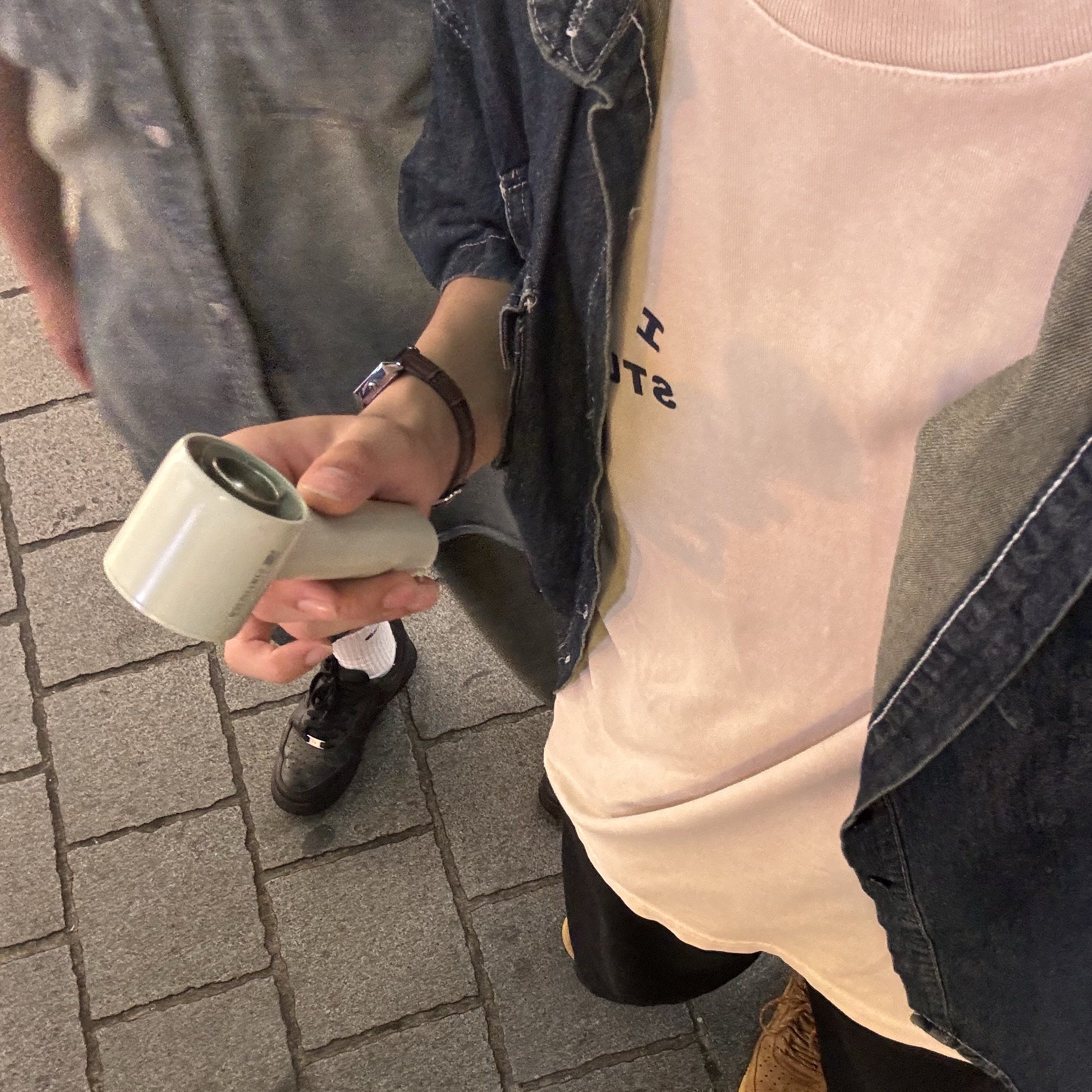 Nike Air Force 1 '07 WB Flax, IAB Studio Pigment T-Shirt Oatmeal 착용 스타일 - 2