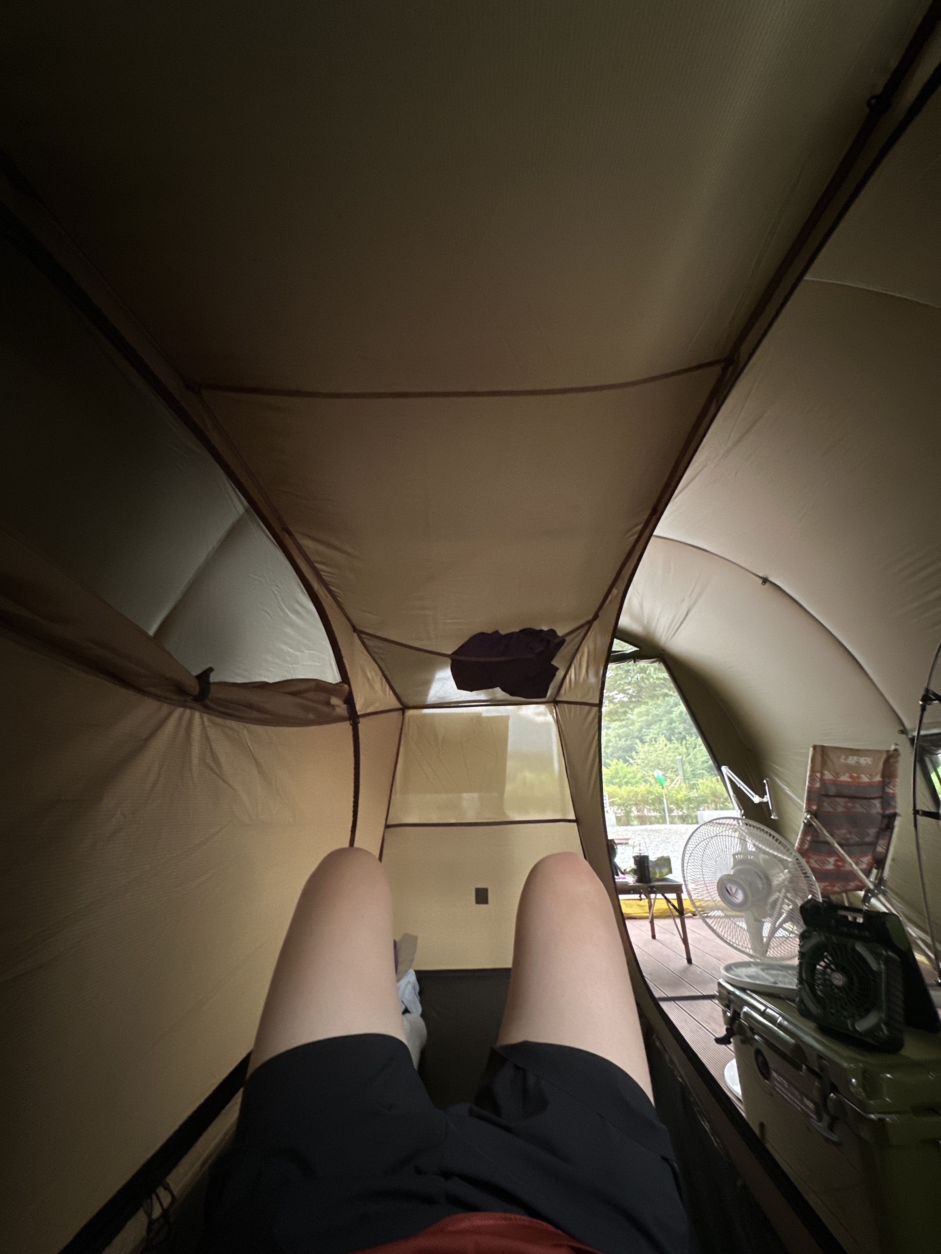 Helinox Tactical Field Tunnel 4.35 Military Tan, Helinox Tactical Cot Tent Solo Inner Tent Military Tan Fabric 착용 스타일 - 6