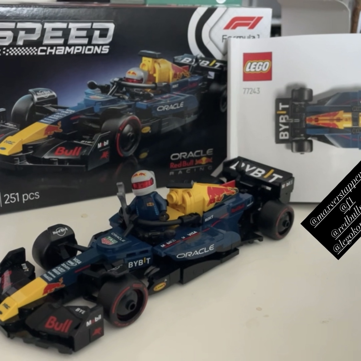 Lego Oracle Red Bull Racing RB20 F1 Race Car 착용 스타일
