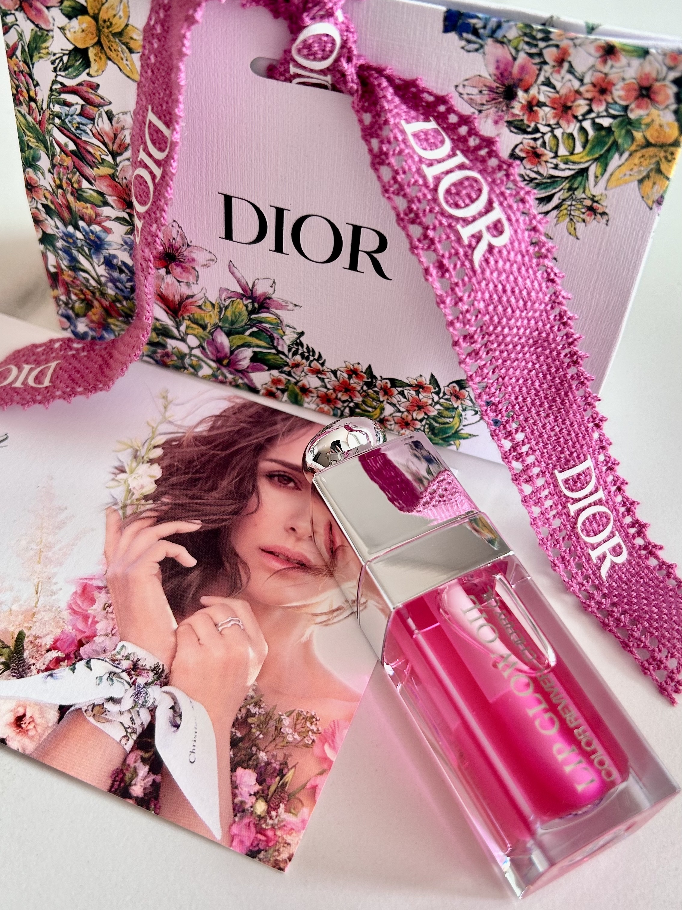 Dior Addict Lip Glow Oil 007 Raspberry 착용 스타일